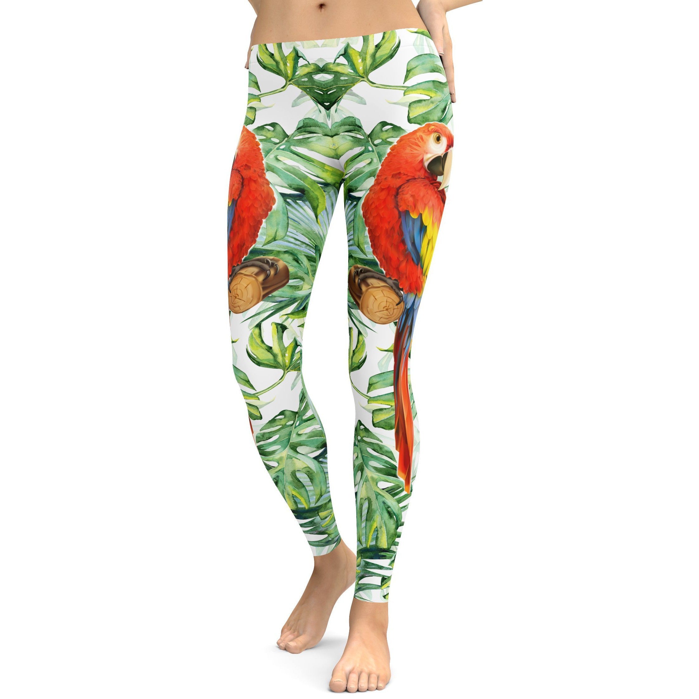 Colorful Parrot Leggings - GearBunch Leggings / Yoga Pants