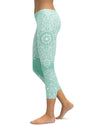 Mint Green Mandala Capris