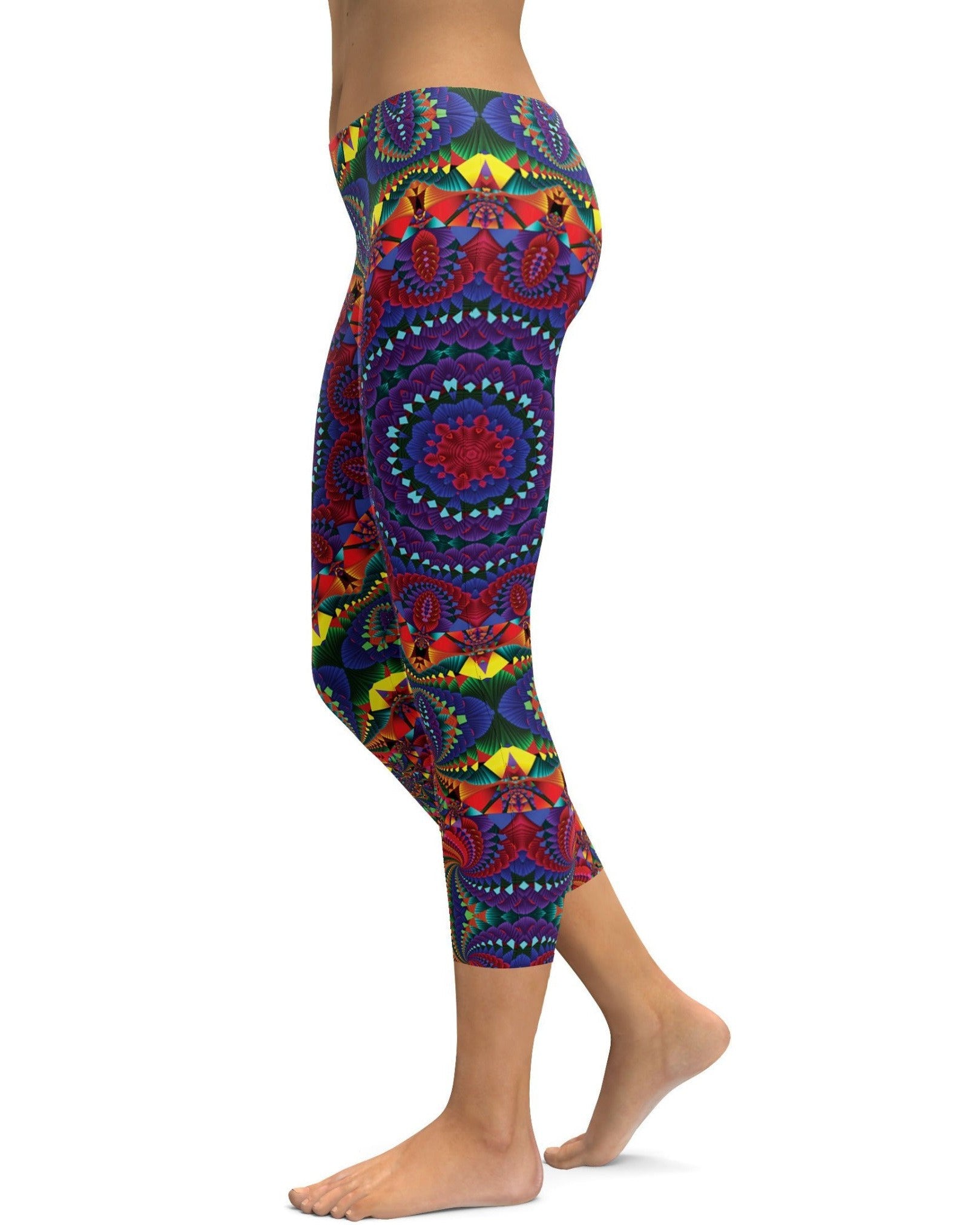 Retro Kaleidoscope Capris - GearBunch