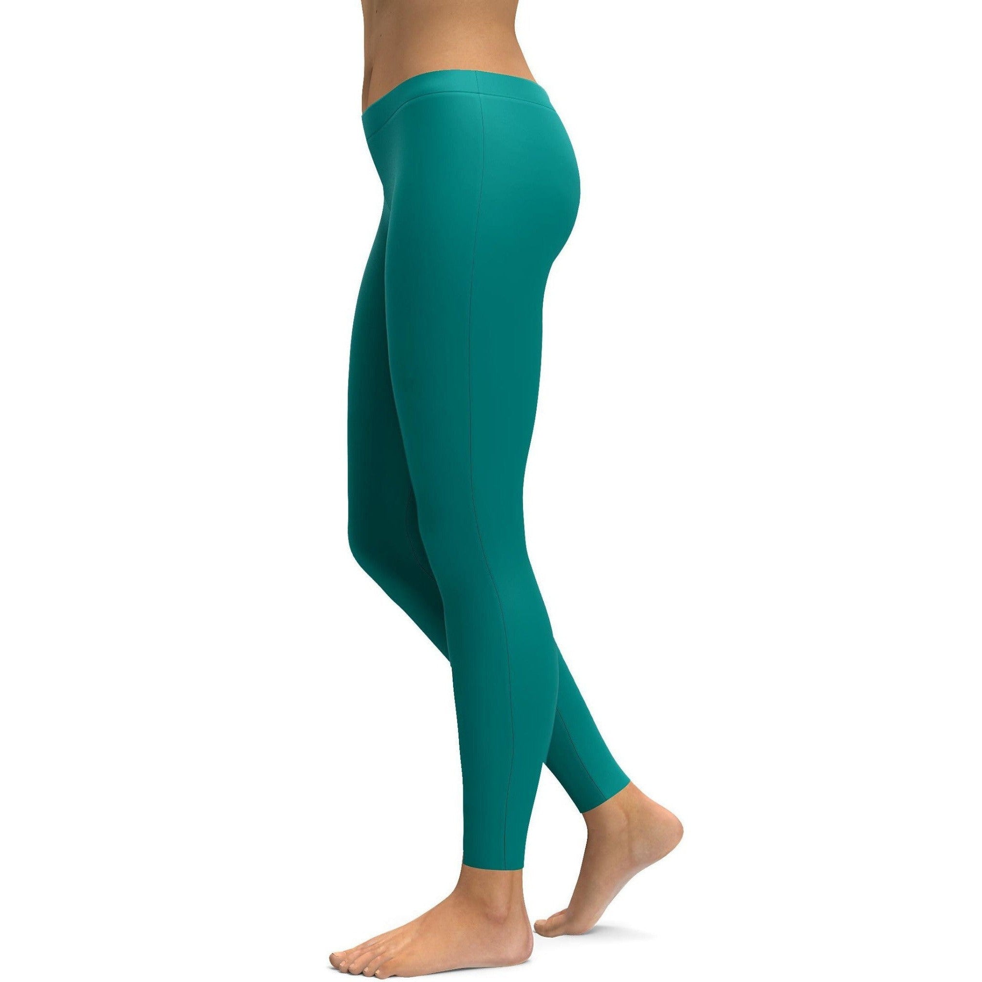 Solid Teal Leggings - Gearbunch