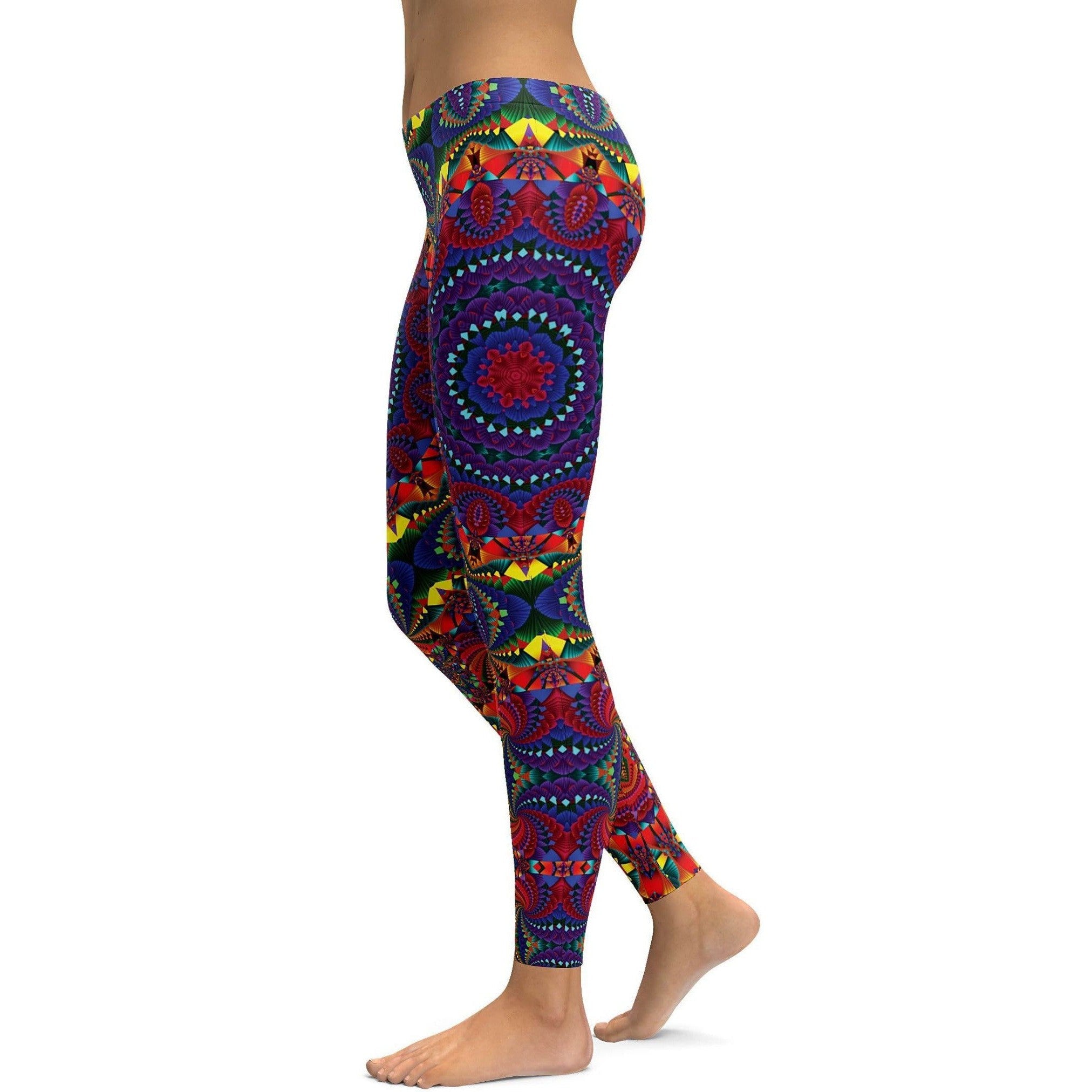 Retro Kaleidoscope Leggings - GearBunch