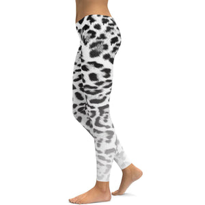 Ombre Snow Leopard Skin Leggings - Gearbunch