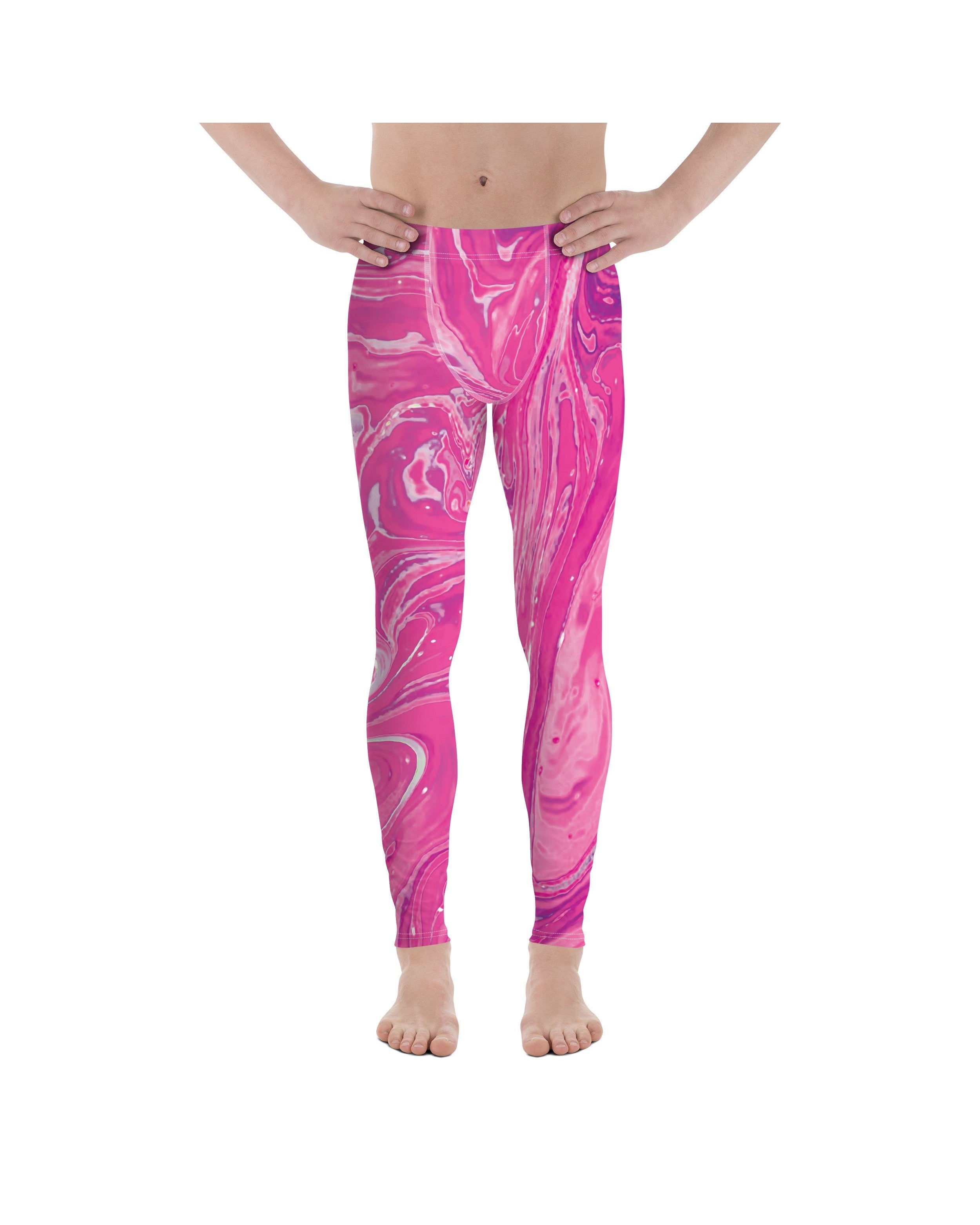 Pink Swirl Meggings Gearbunch Mens Leggings 