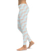 Light Blue & Apricot Wave Leggings Gearbunch