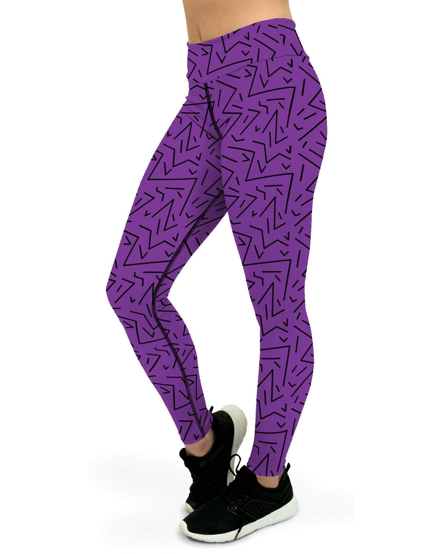 Purple Black Line Yoga Pants Gearbunch