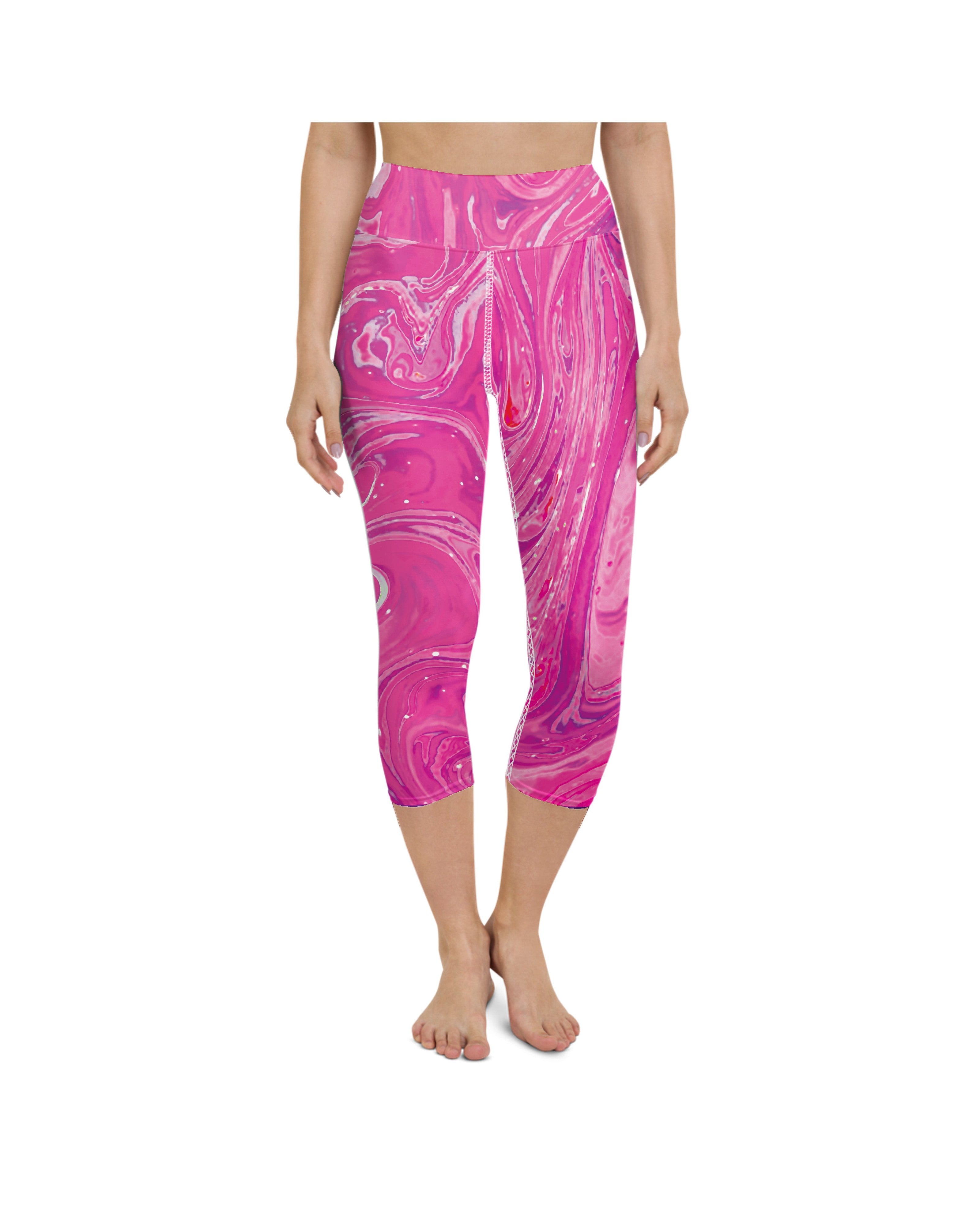 Pink Swirl Yoga Capris Gearbunch