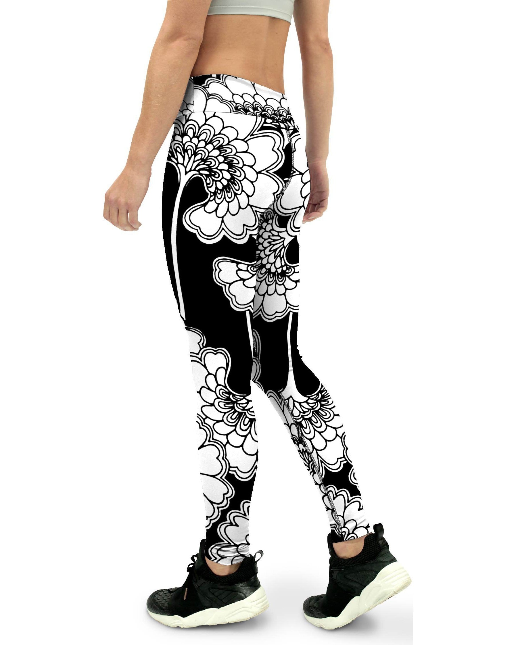 Japanese Floral Yoga Pants Gearbunch