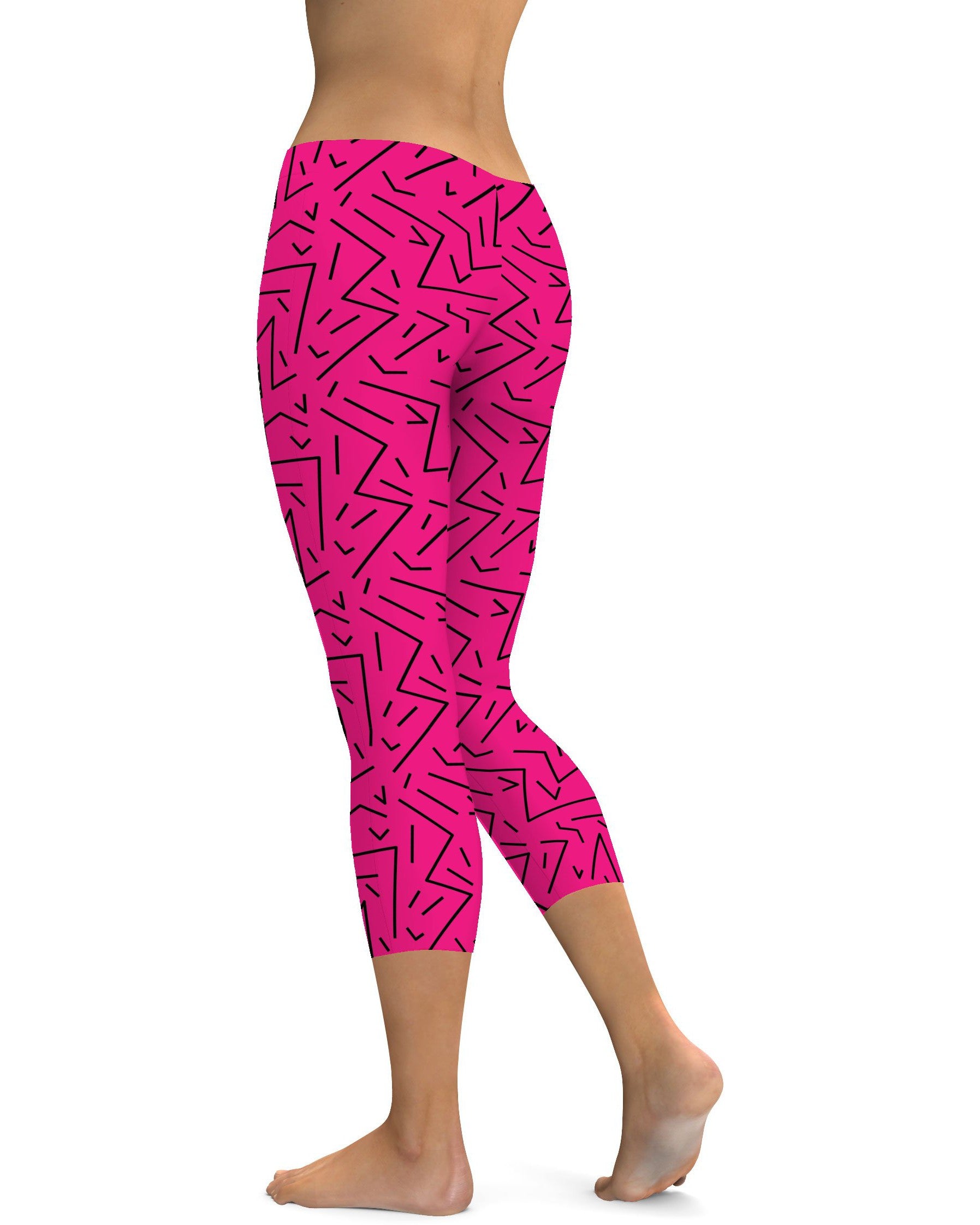 Pink Black Line Capris Gearbunch