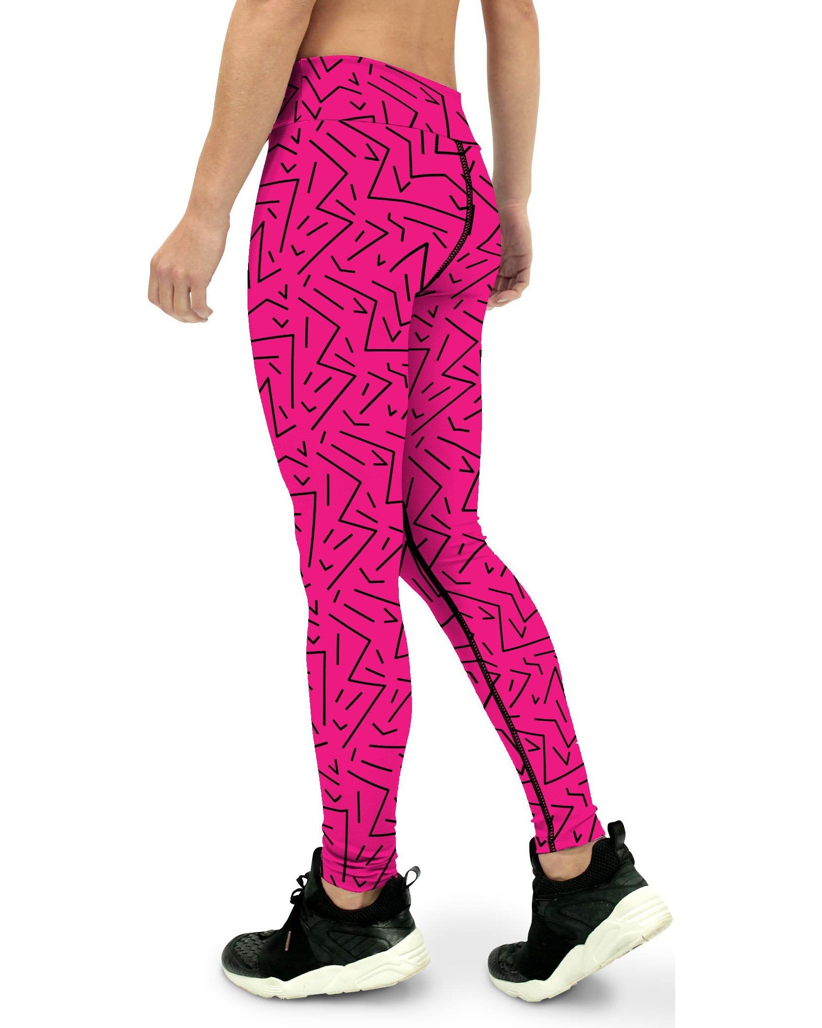 Pink Black Line Yoga Pants Gearbunch