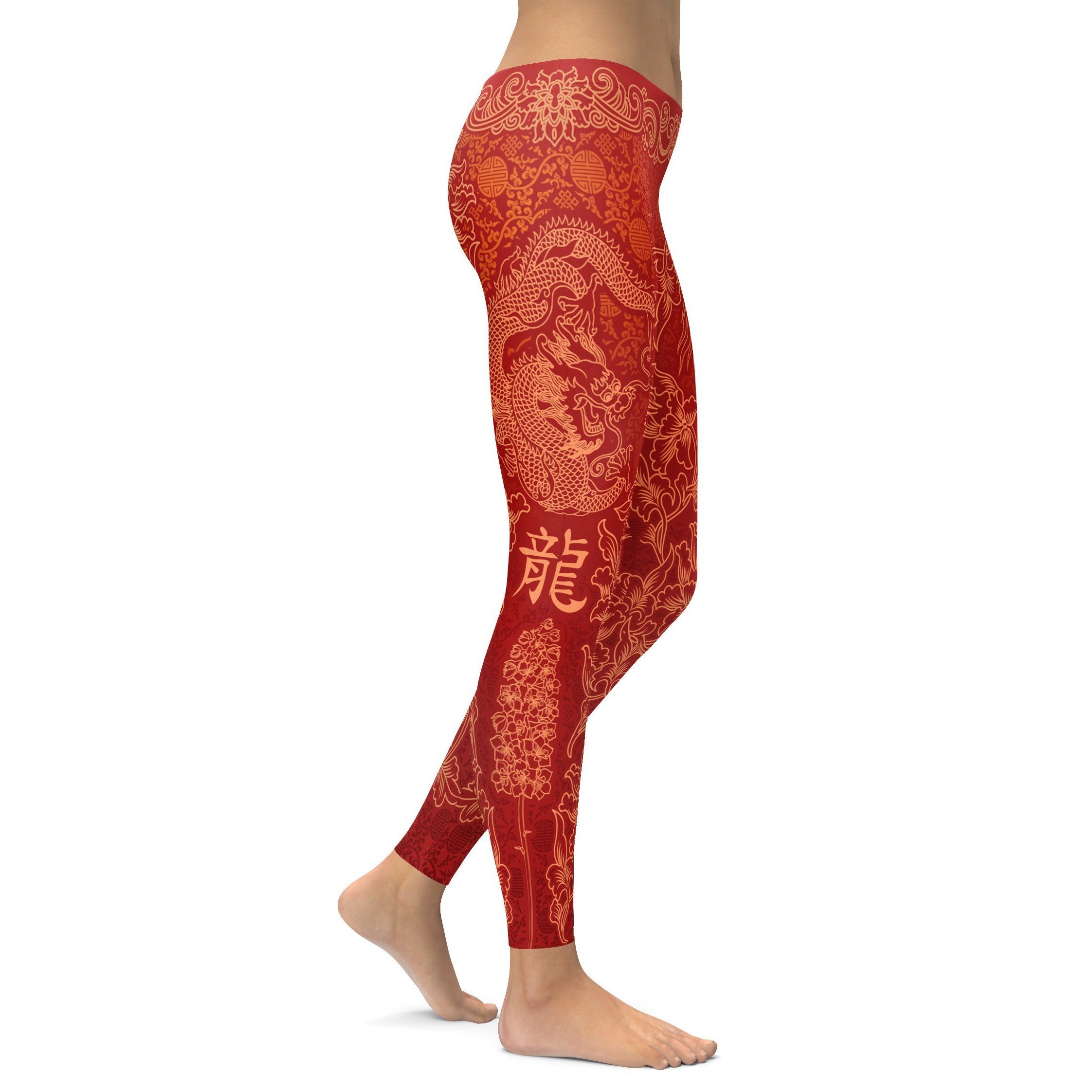 Chinese Zodiac Dragon Leggings - GearBunch Leggings / Yoga Pants