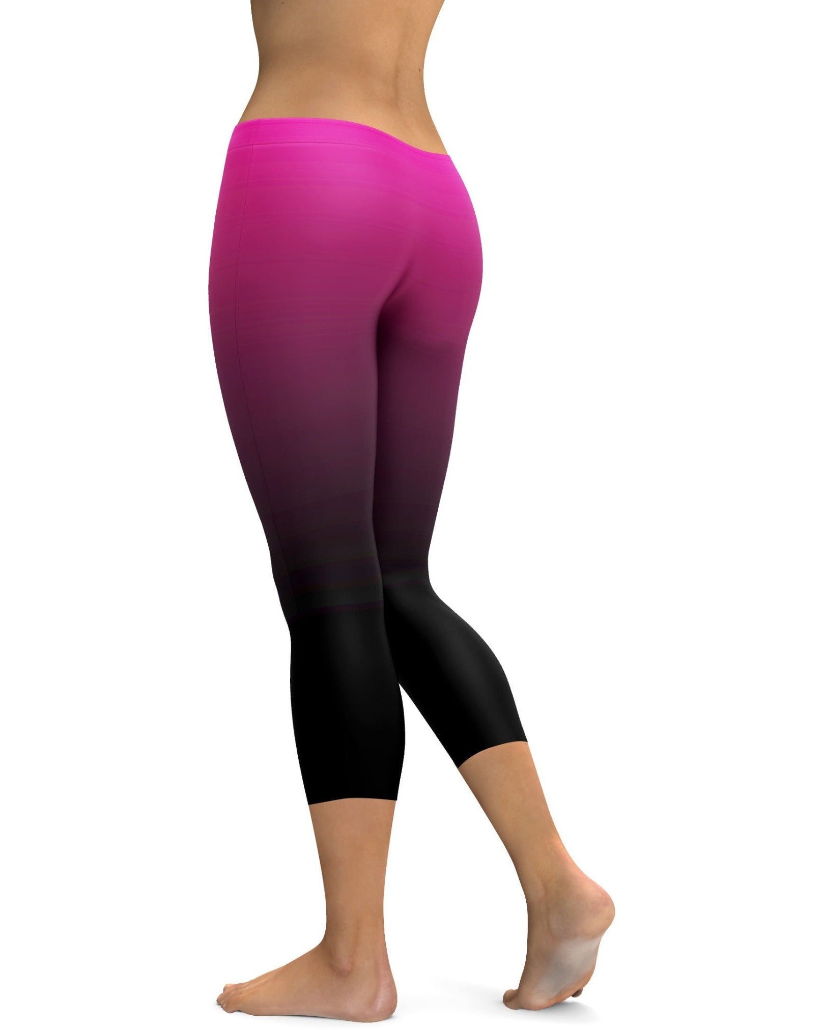 Ombre Pink to Black Capris | GearBunch