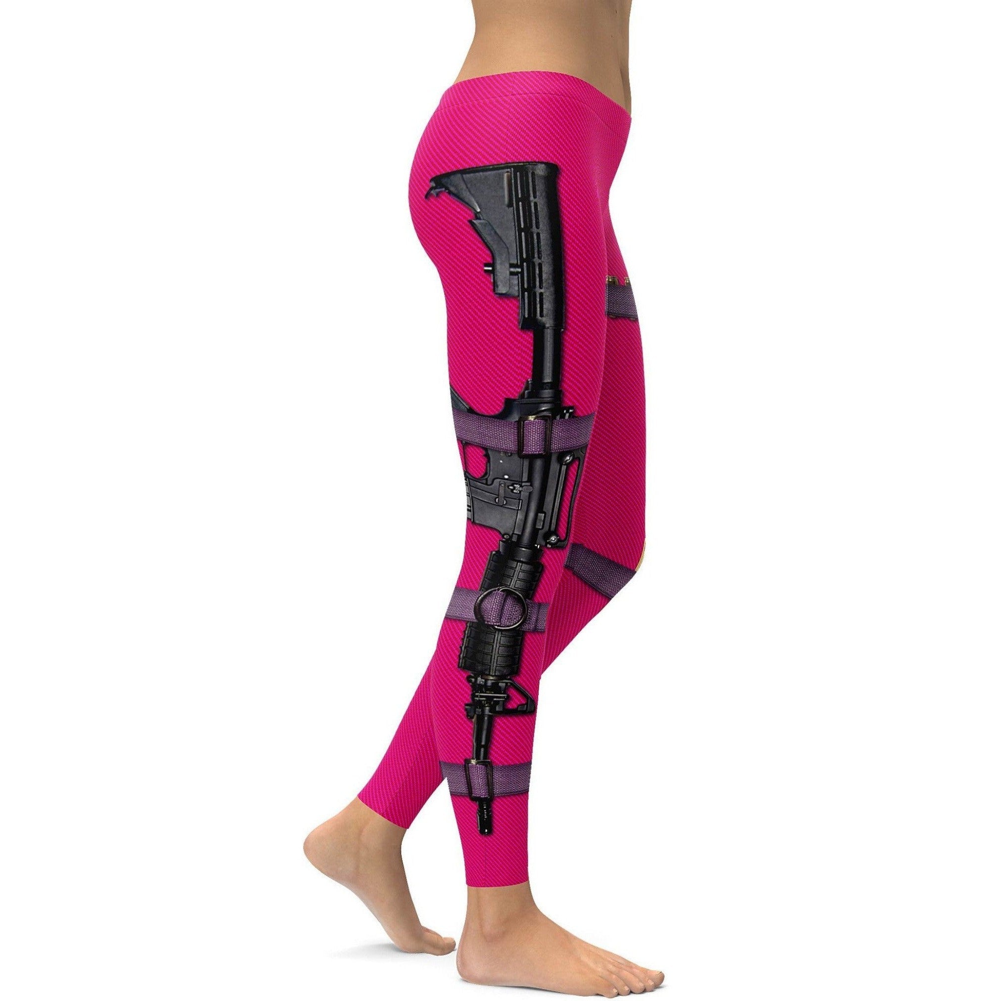 Guns & Make-up Hot Pink Leggings | GearBunch