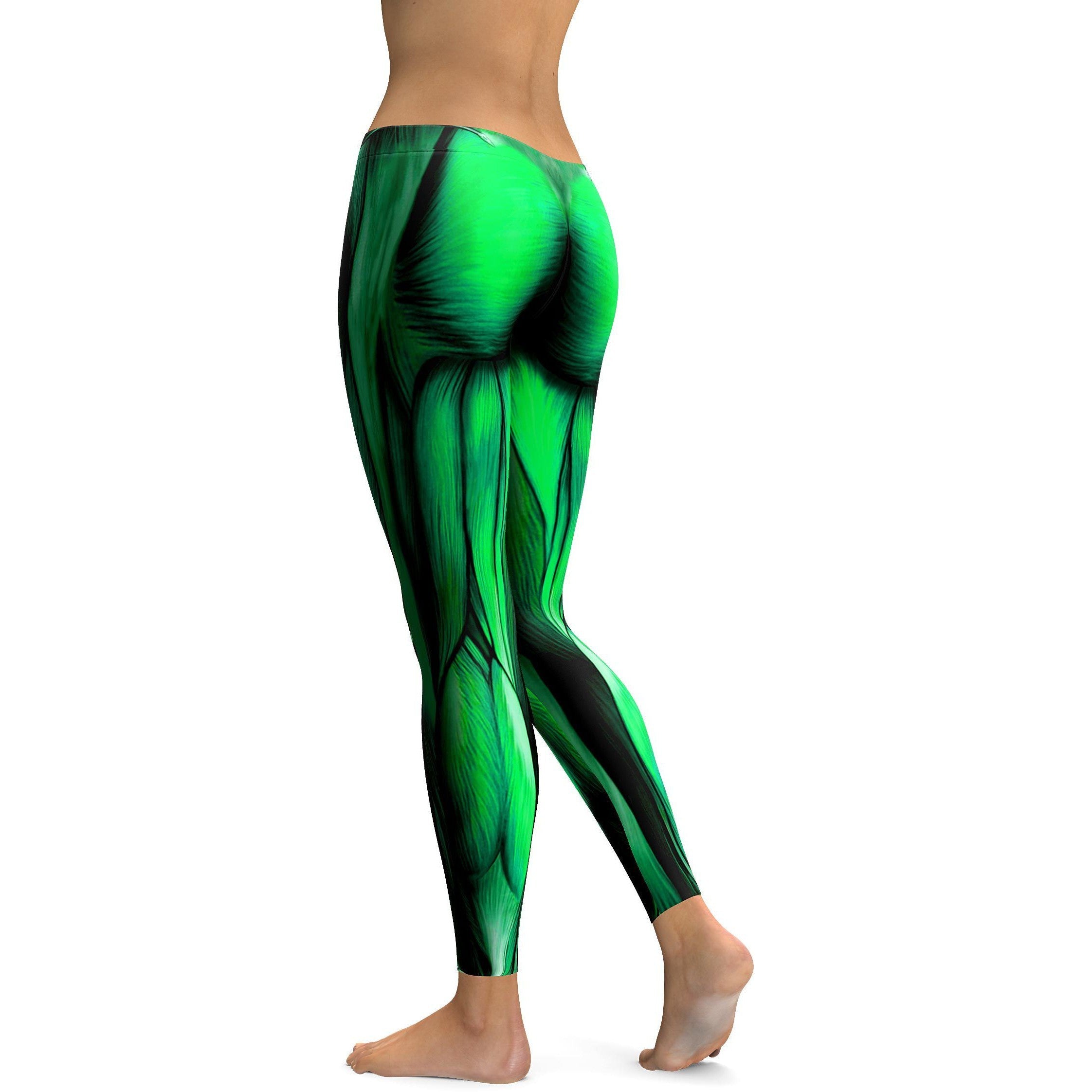 Superhero Green Muscles Leggings