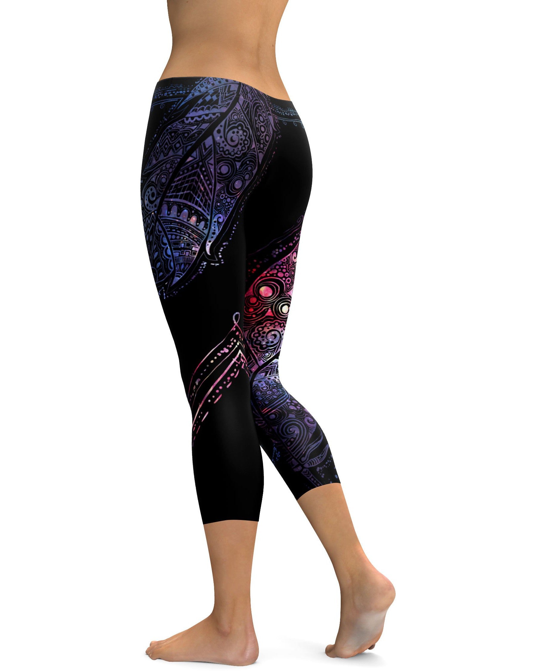workout and yoga Mystic Feather Capris for women