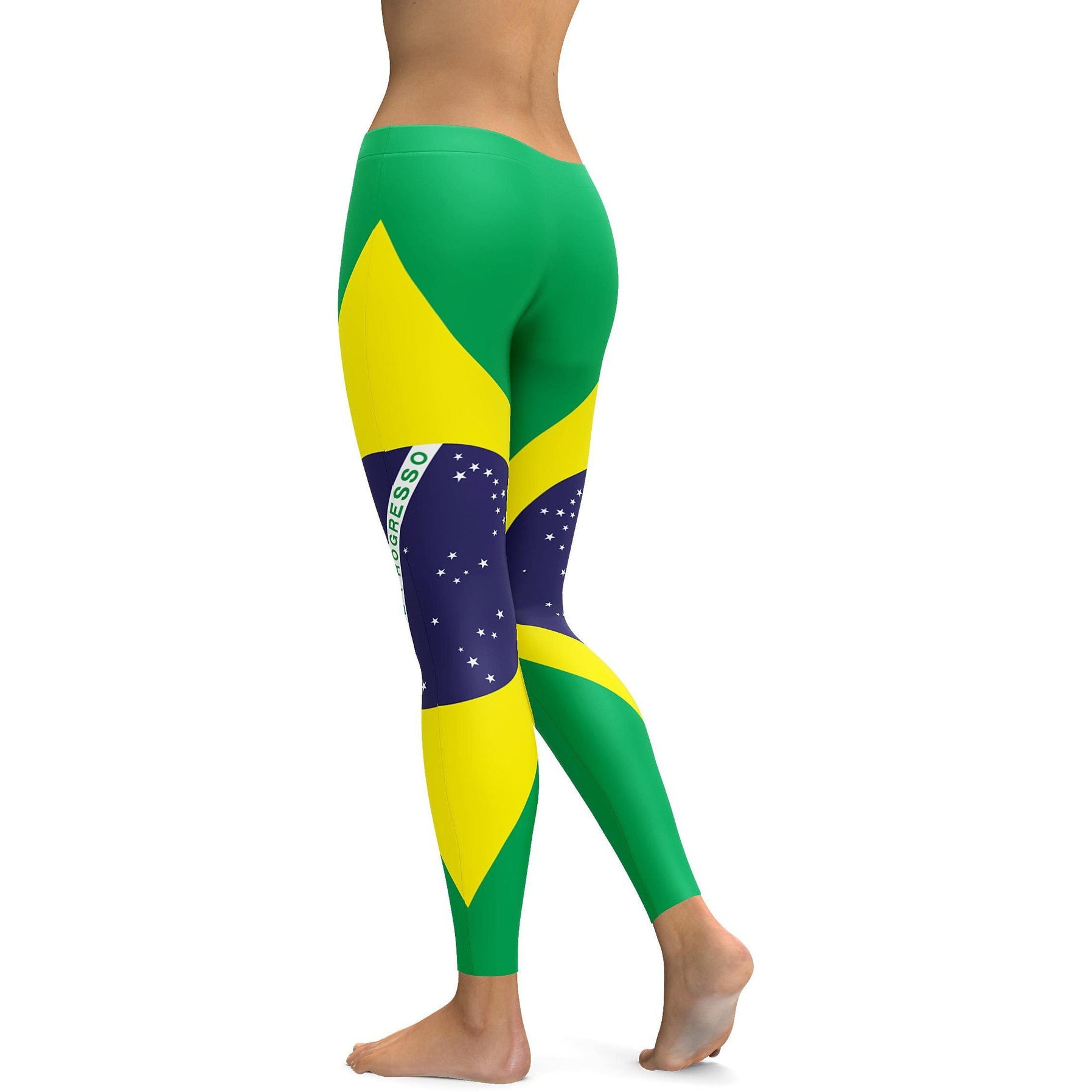 Brazilian Flag Leggings - GearBunch Leggings / Yoga Pants