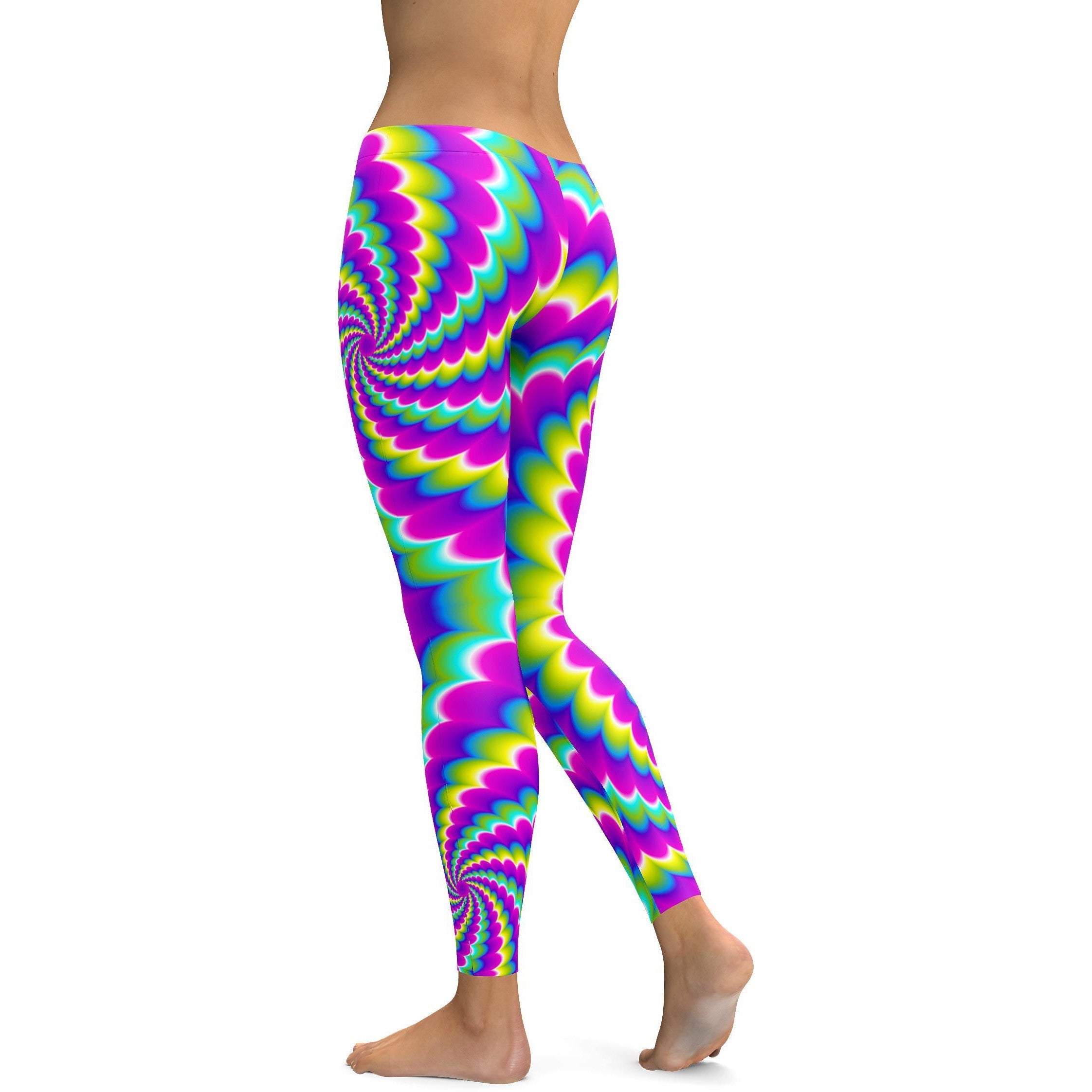 Optical Illusion Spinning Leggings - GearBunch Leggings / Yoga Pants