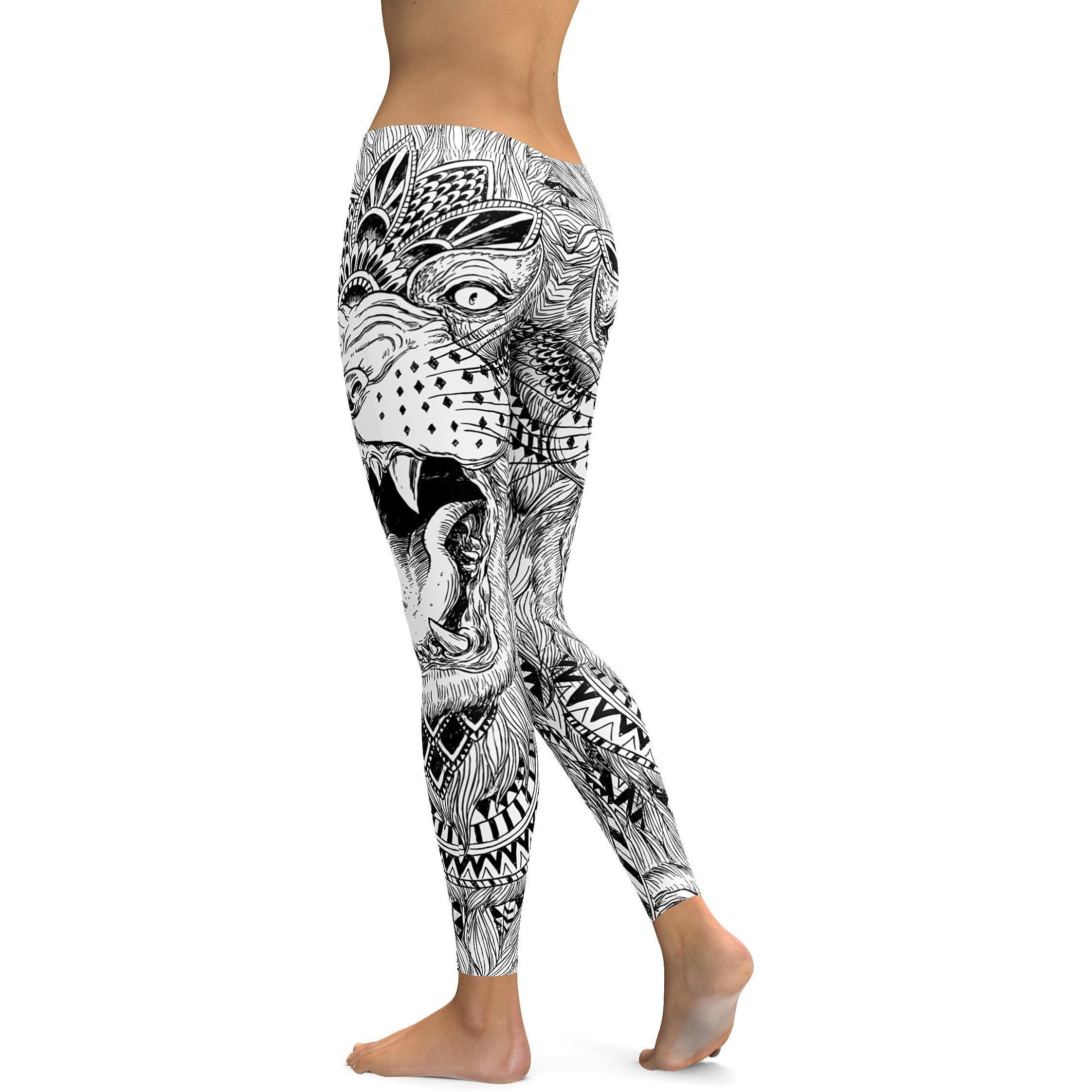 Zentangle Lion Leggings