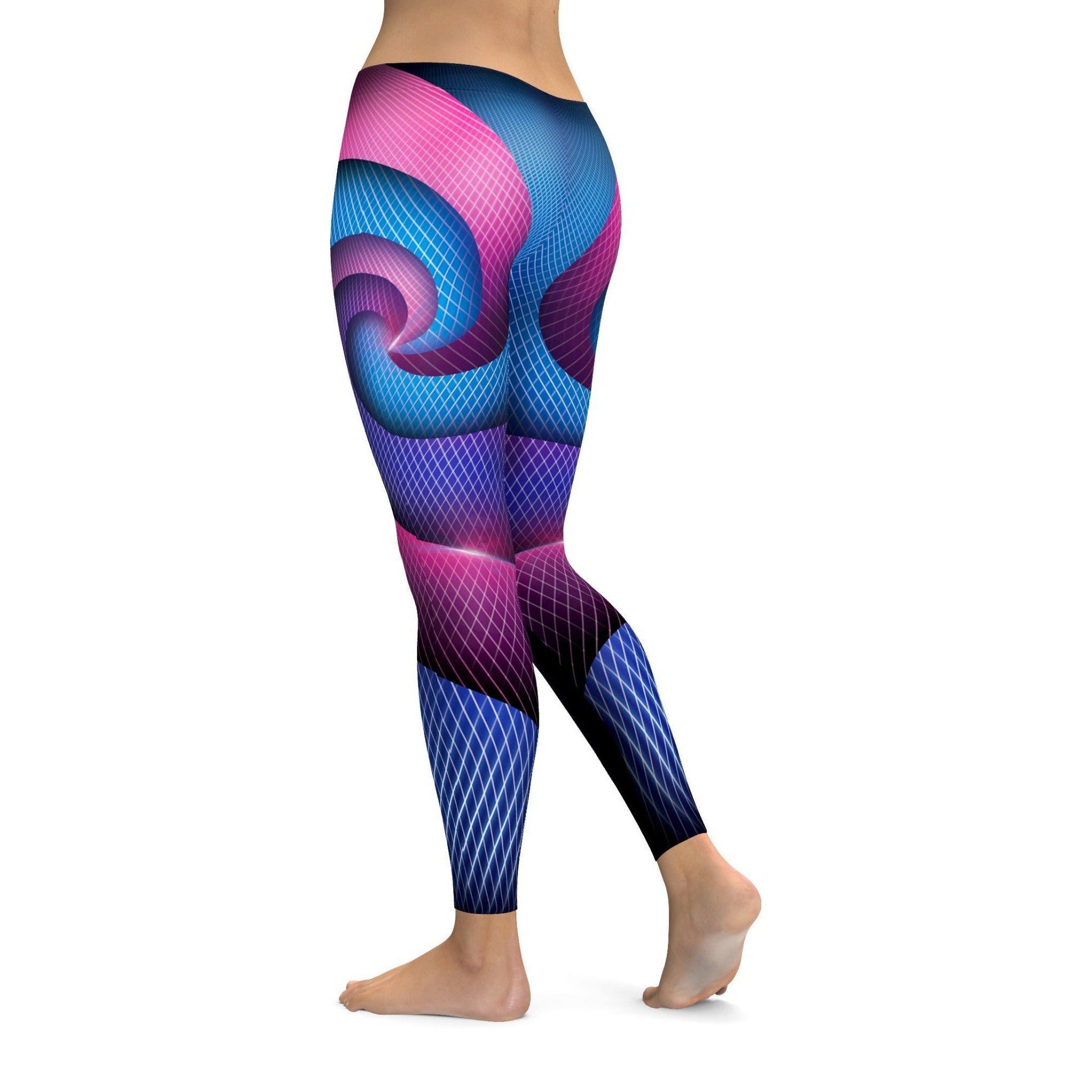 Optical Illusion Colorful Swirls Leggings | Gearbunch