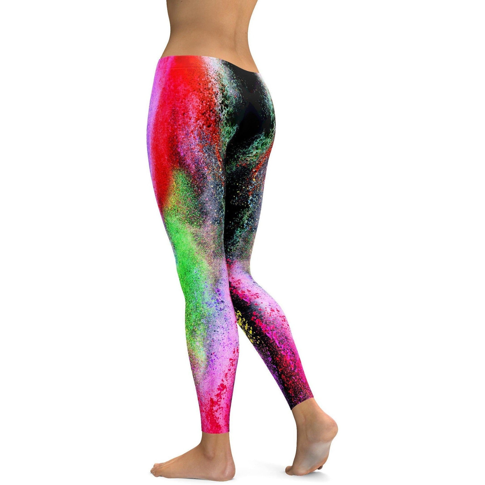 Colorful Powder Explosion Leggings | GearBunch