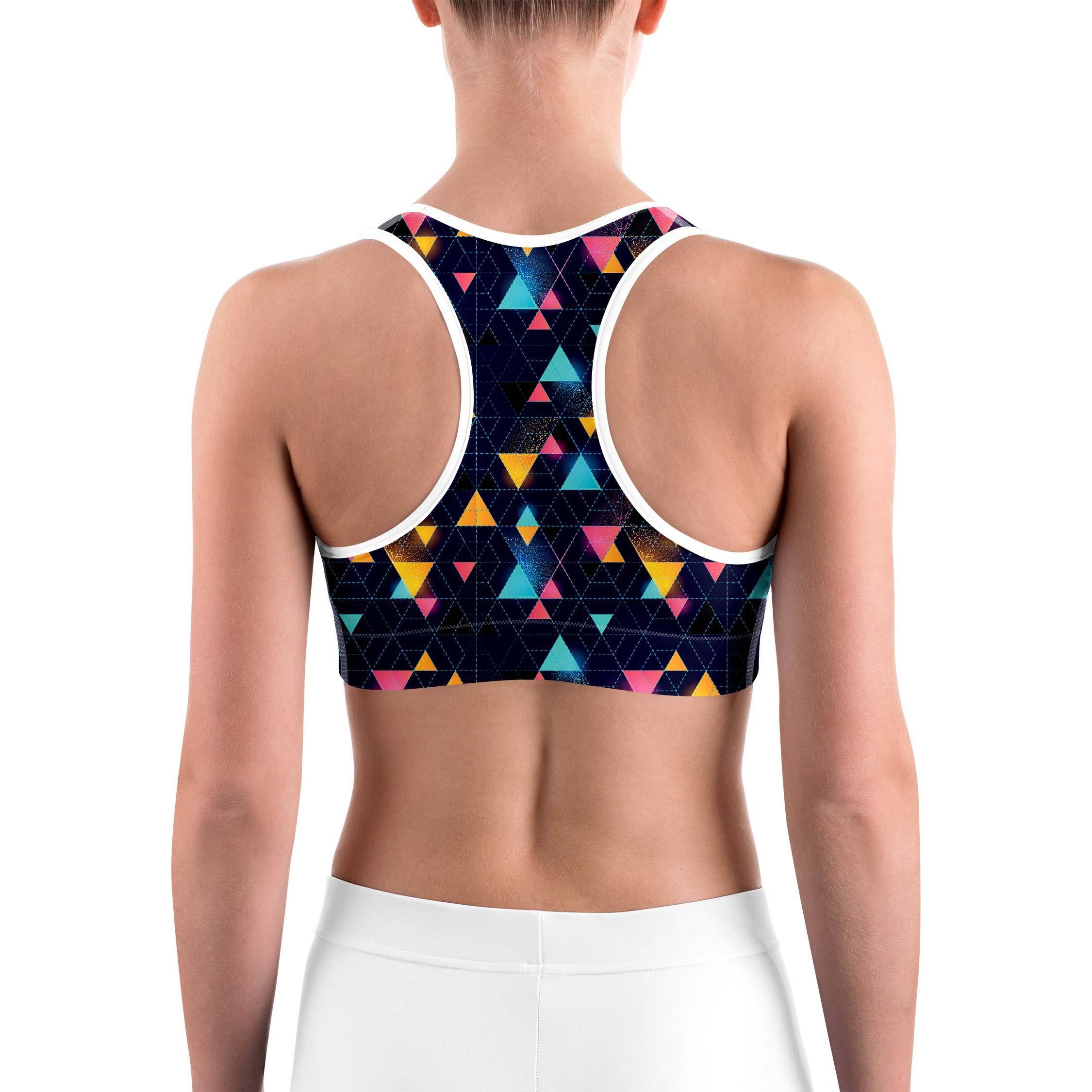 Neon Triangle Rave Sports bra