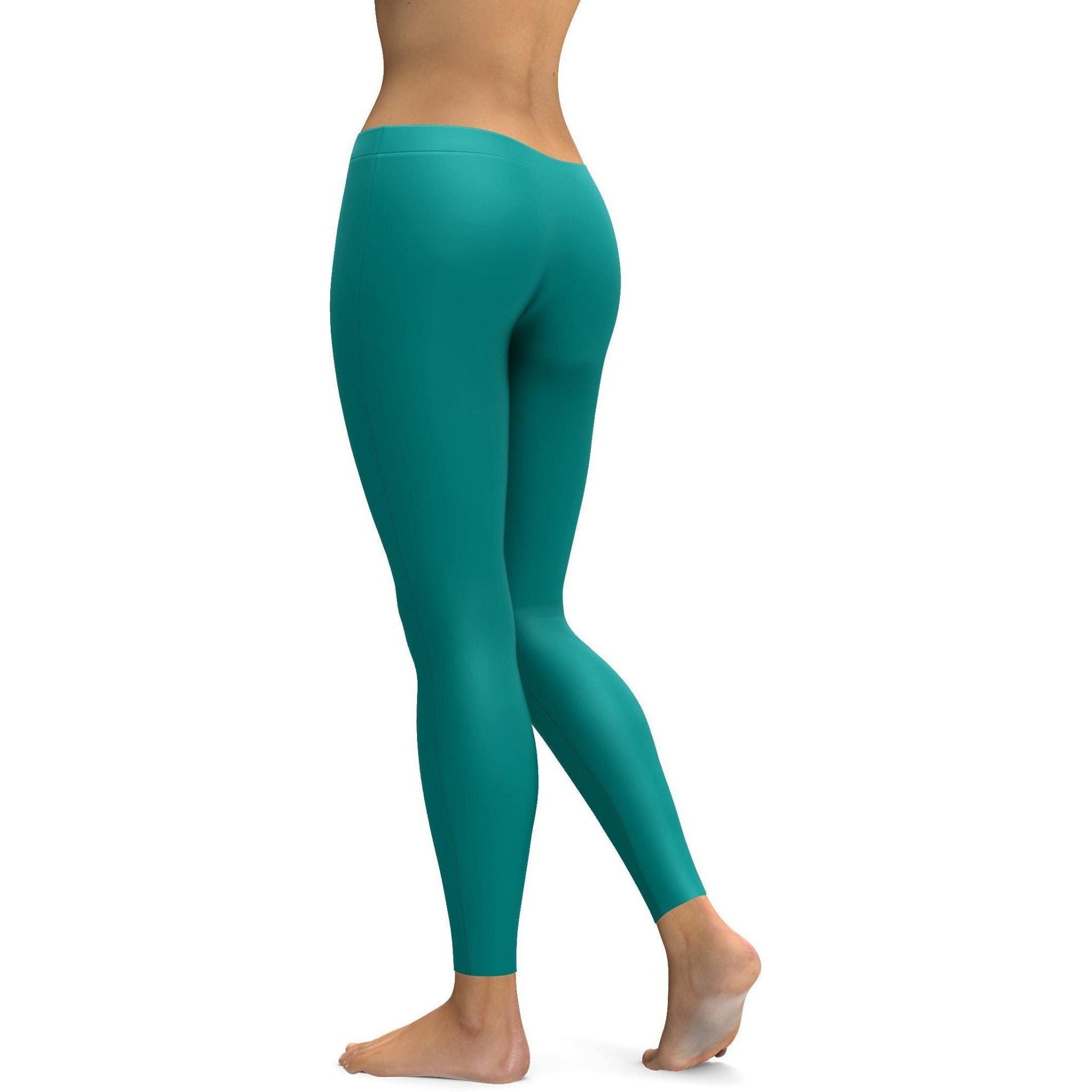 Solid Teal Leggings | Gearbunch