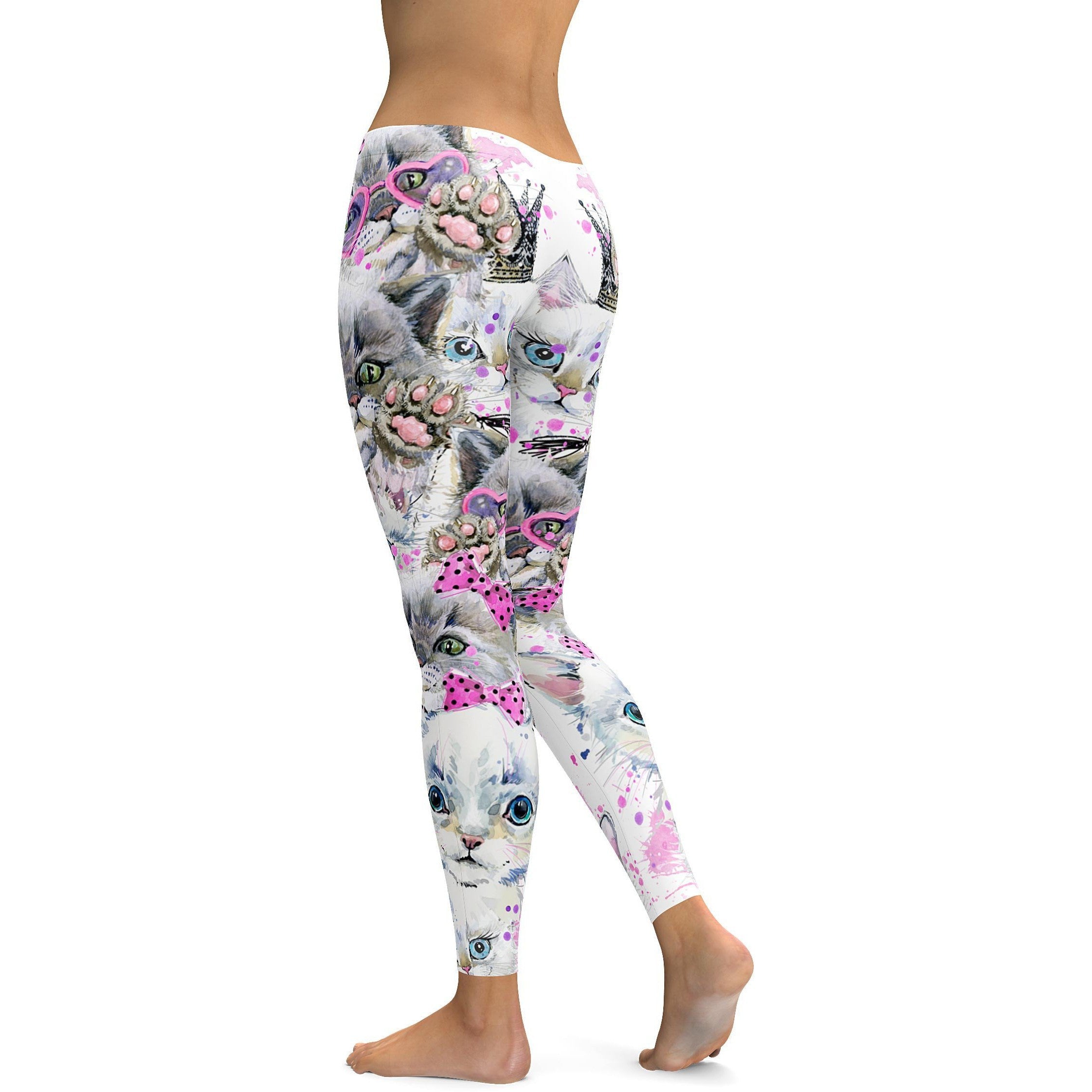 Cute Kitties Leggings - GearBunch Leggings / Yoga Pants