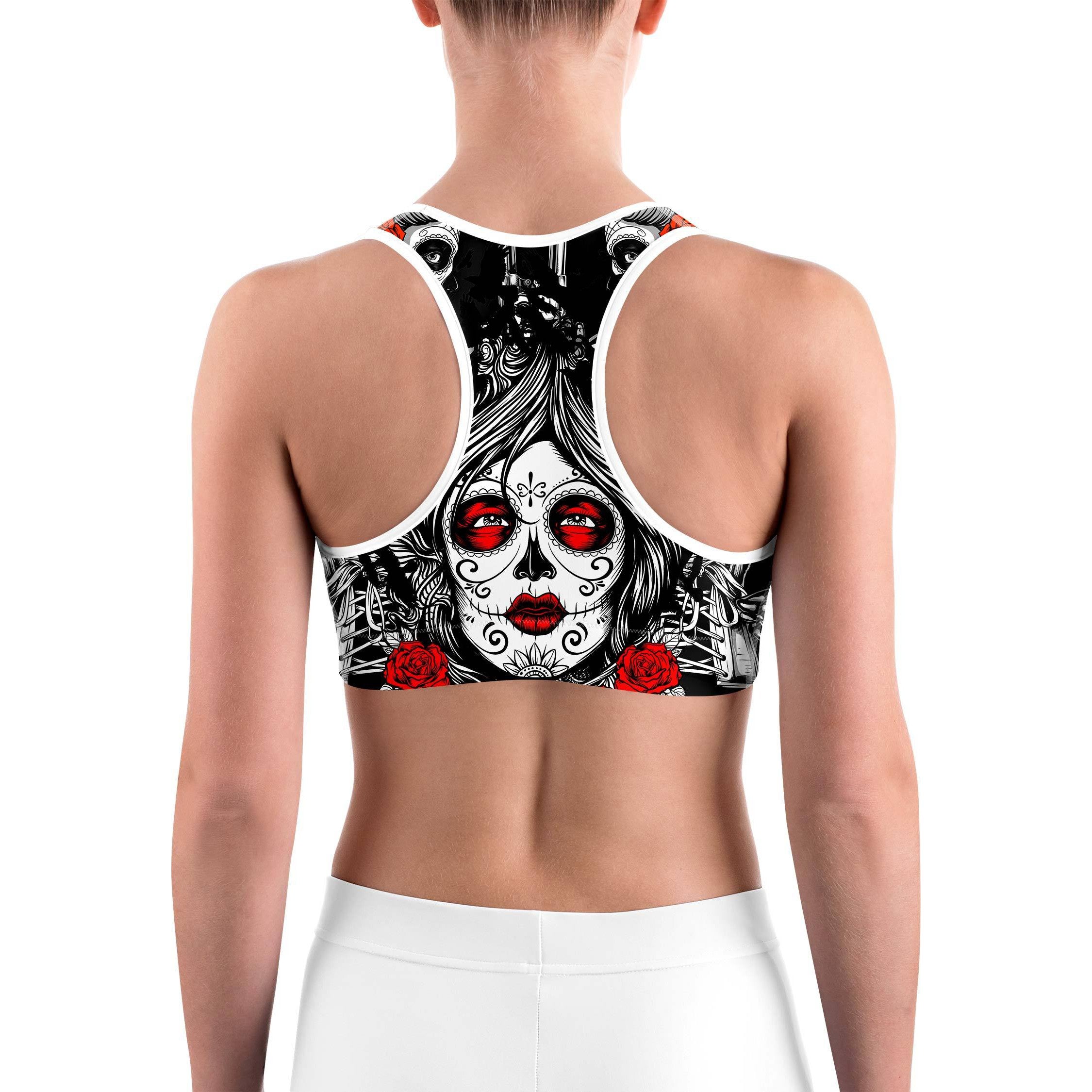 Skeleton Sugar Skull Sports bra