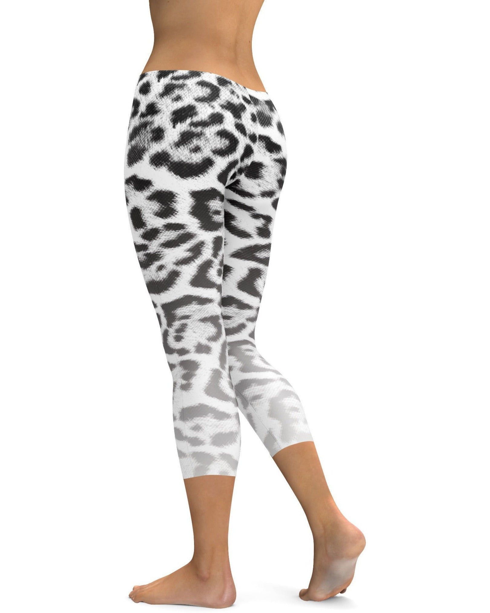 Ombre Snow Leopard Skin Capris | Gearbunch