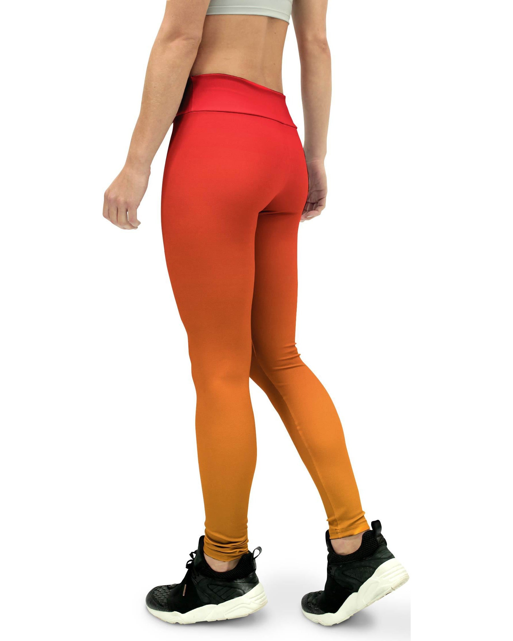 Ombre Hot Orange Yoga Pants | GearBunch