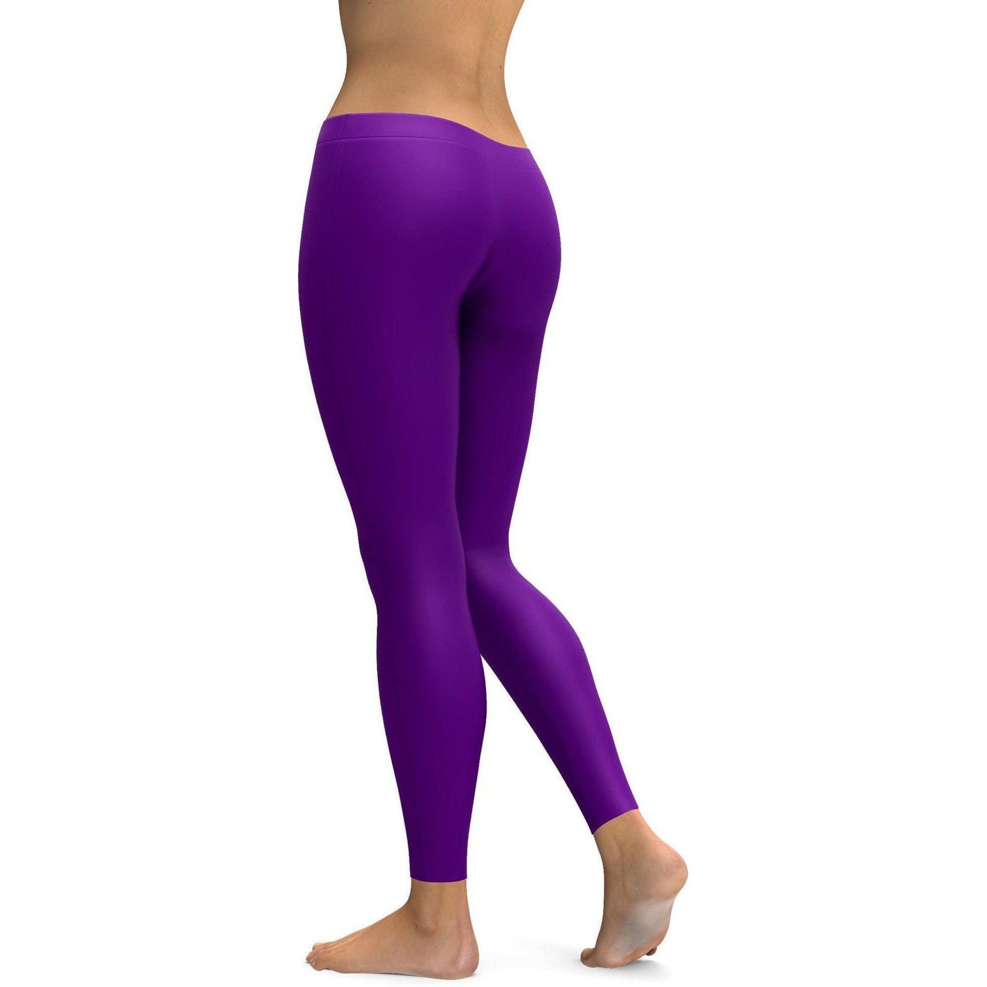 Solid Deep Purple Leggings | GearBunch