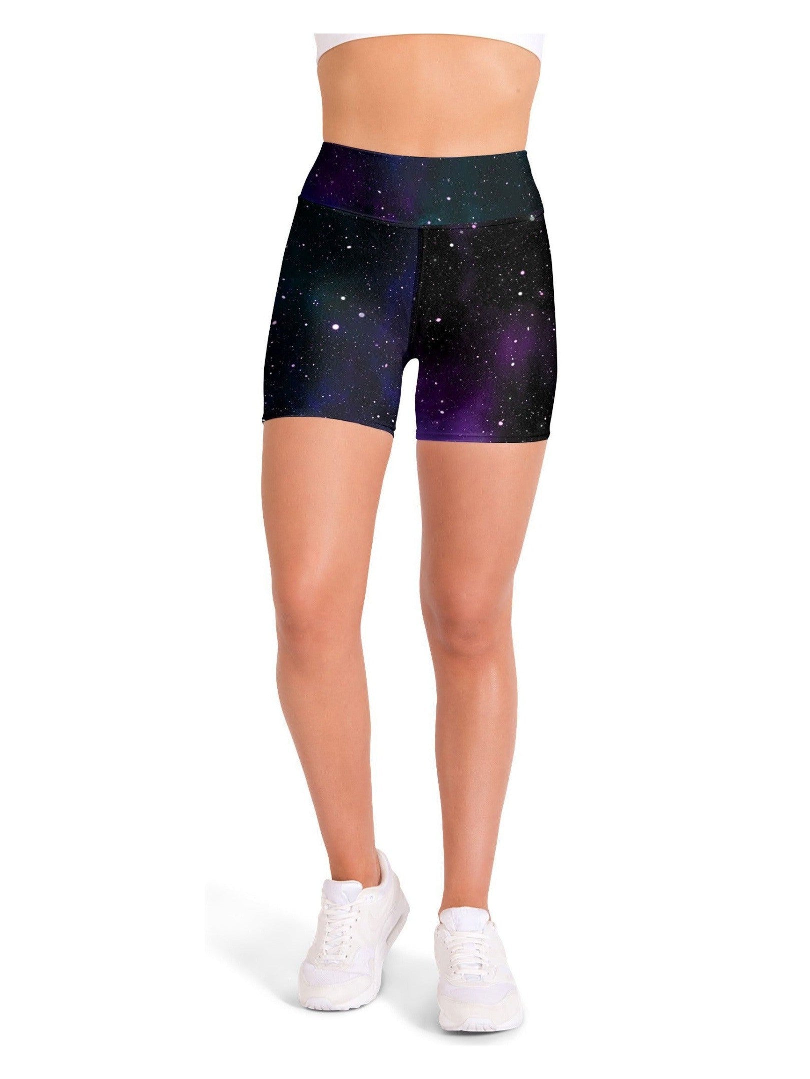 Purple Galaxy Yoga Shorts | Gearbuch