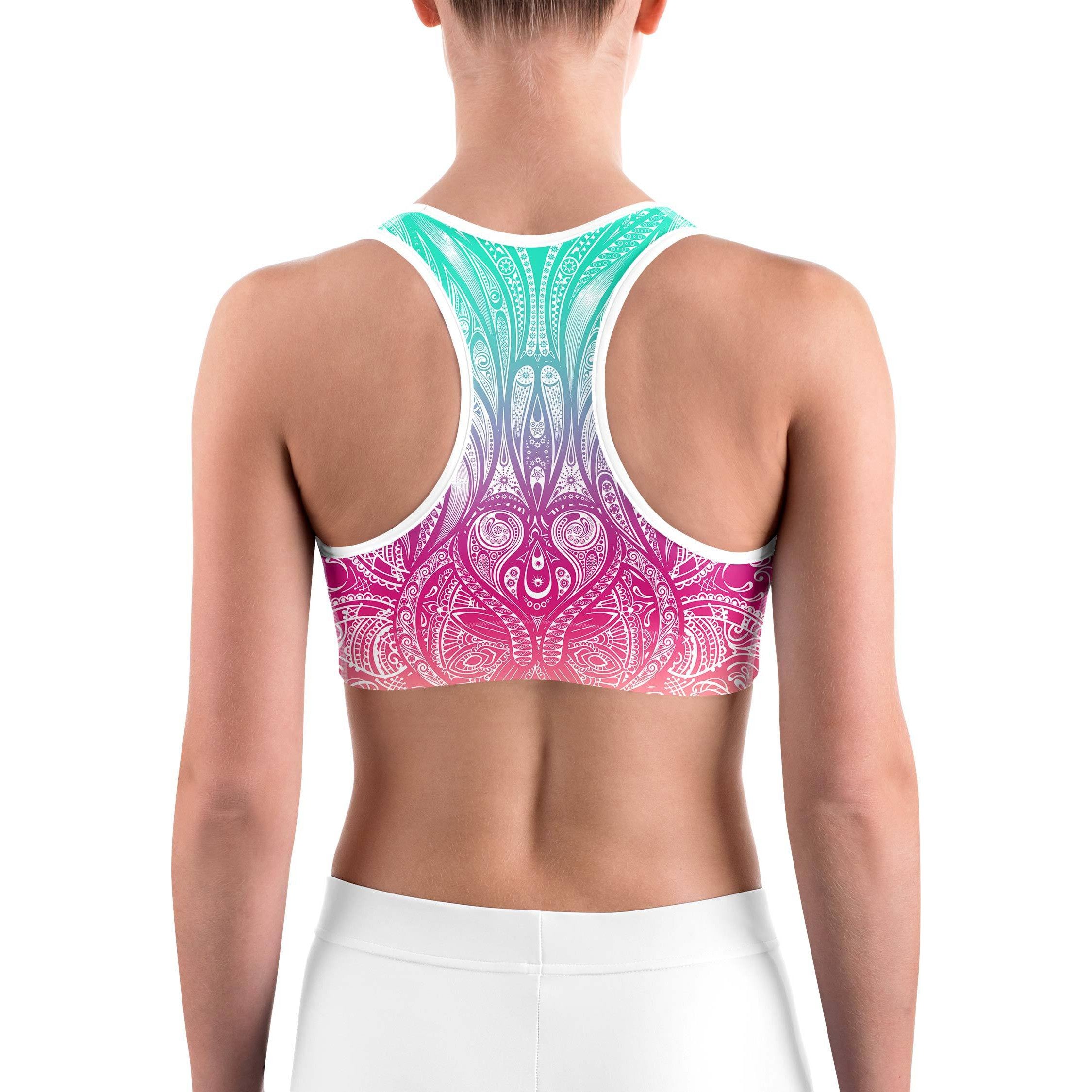 Bright Ornament Pattern Sports bra - GearBunch Leggings / Yoga Pants