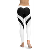 Black Heart Shaped White Leggings