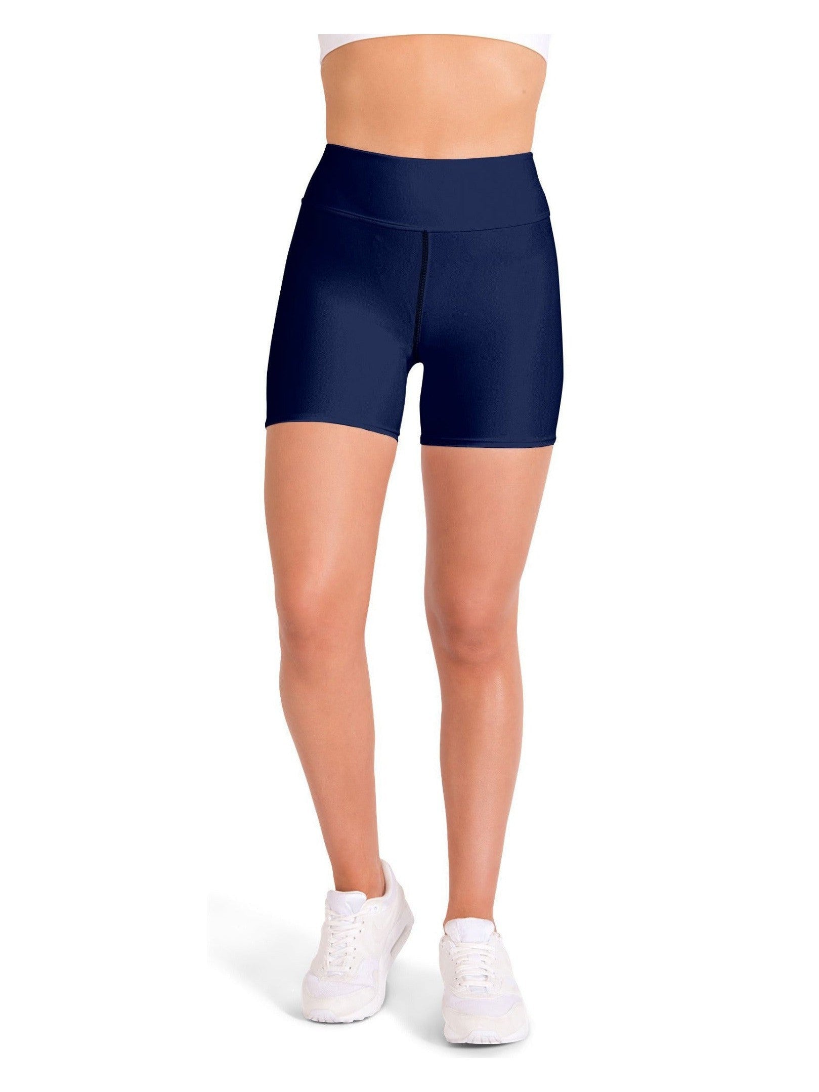 Solid Ocean Blue Yoga Shorts | Gearbunch