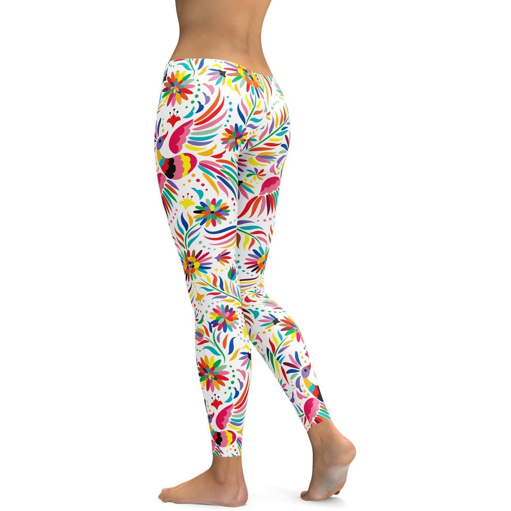 Mexican Colorful Light Pattern Leggings | Gearbunch