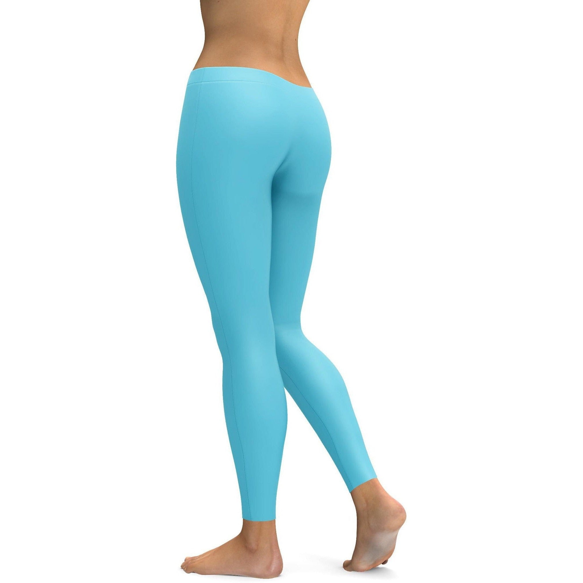 Solid Baby Blue Leggings | GearBunch