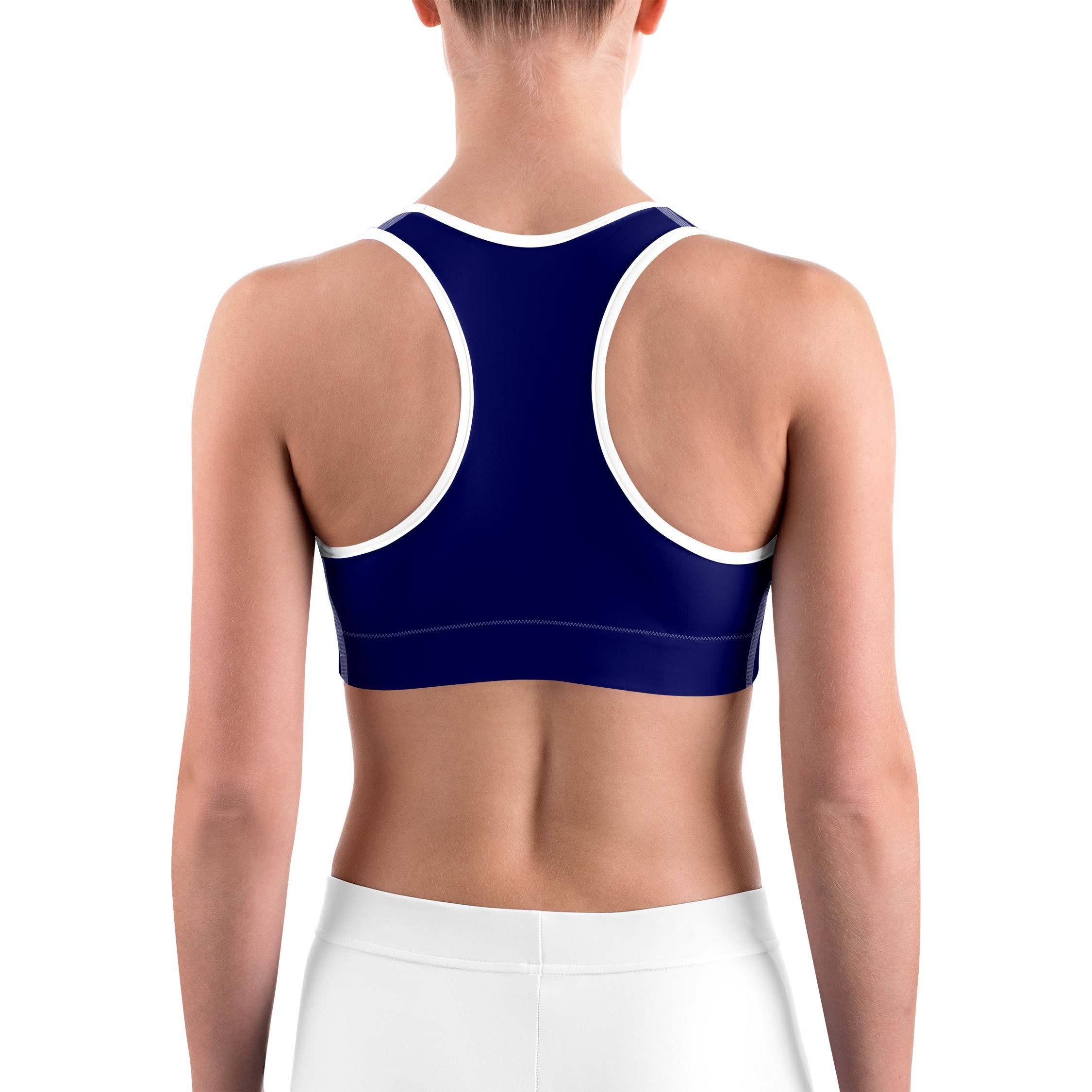 Solid Ocean Blue Sports Bra