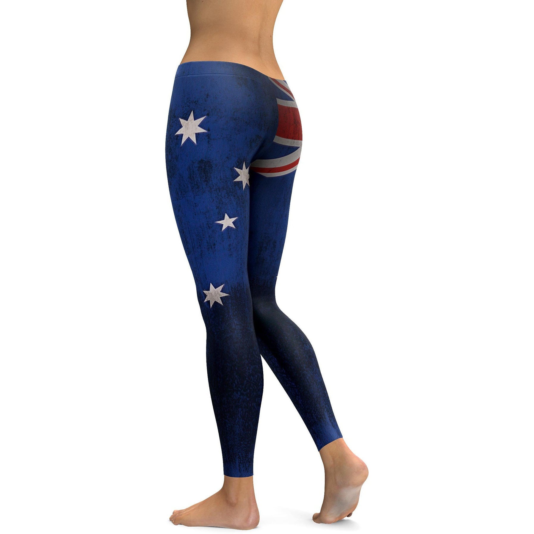 Grunge Australian Flag Leggings - GearBunch Leggings / Yoga Pants