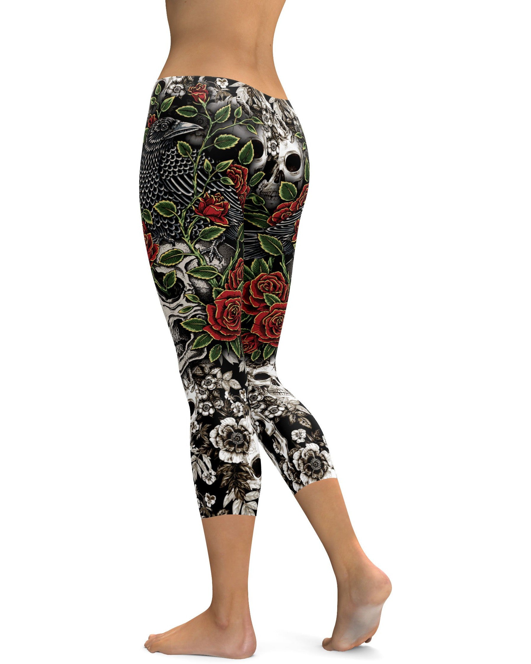 Skulls & Roses Capris | Gearbunch