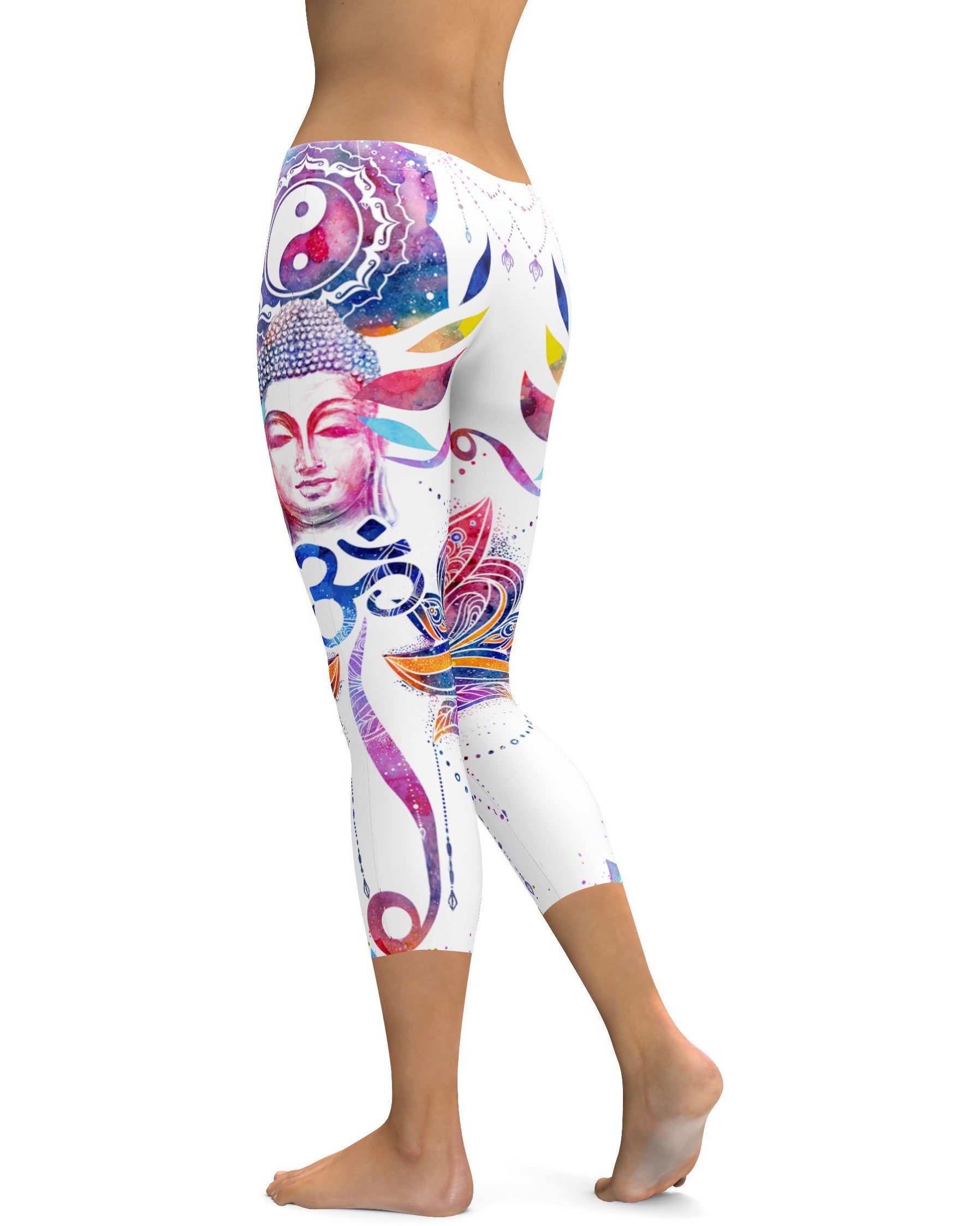 Watercolor OM Capris - GearBunch Leggings / Yoga Pants