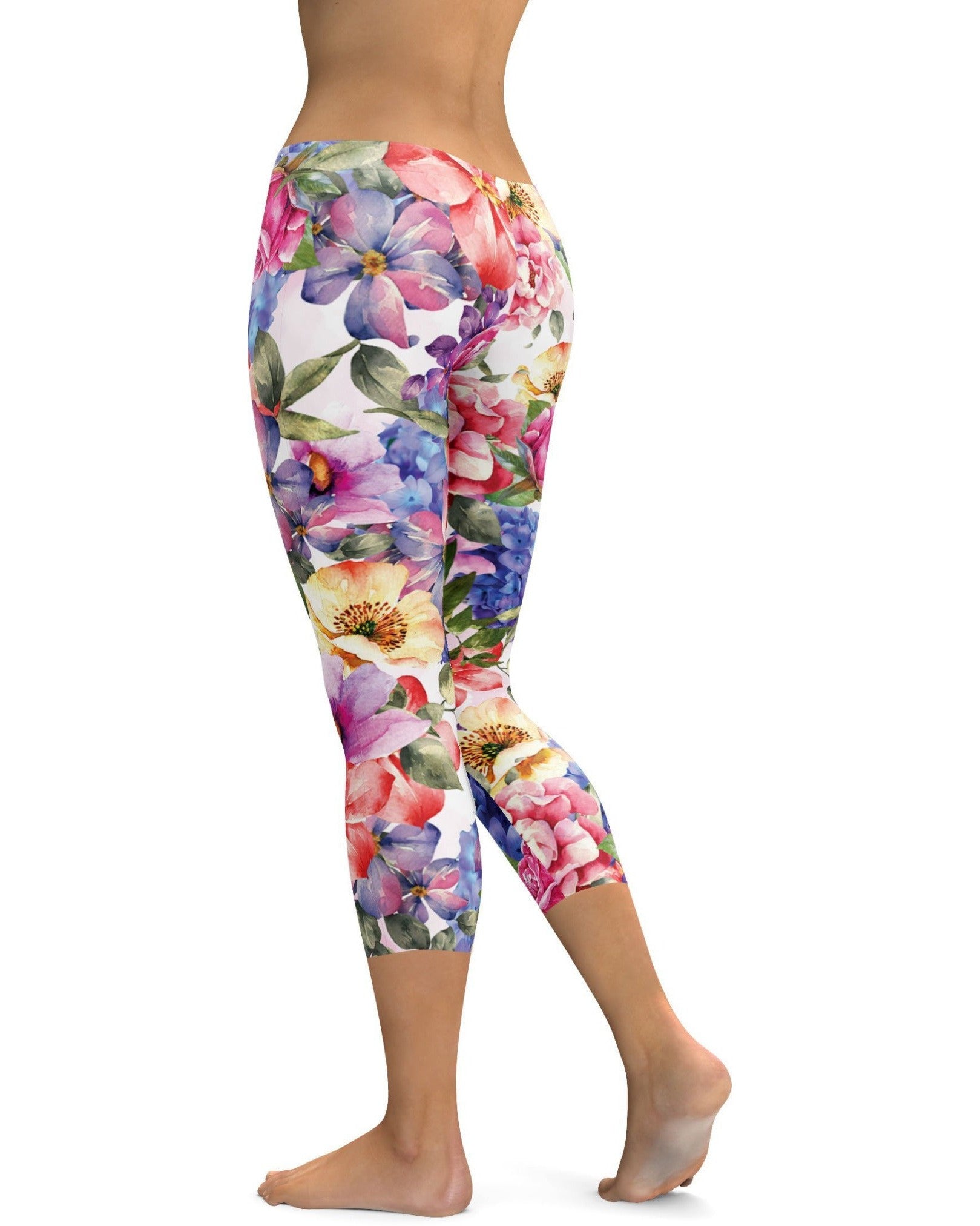 Colorful Floral Capris | GearBunch