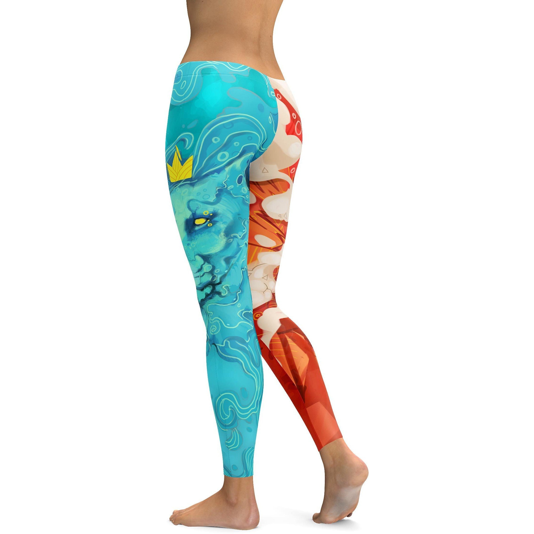 Water & Fire Leggings - GearBunch Leggings / Yoga Pants