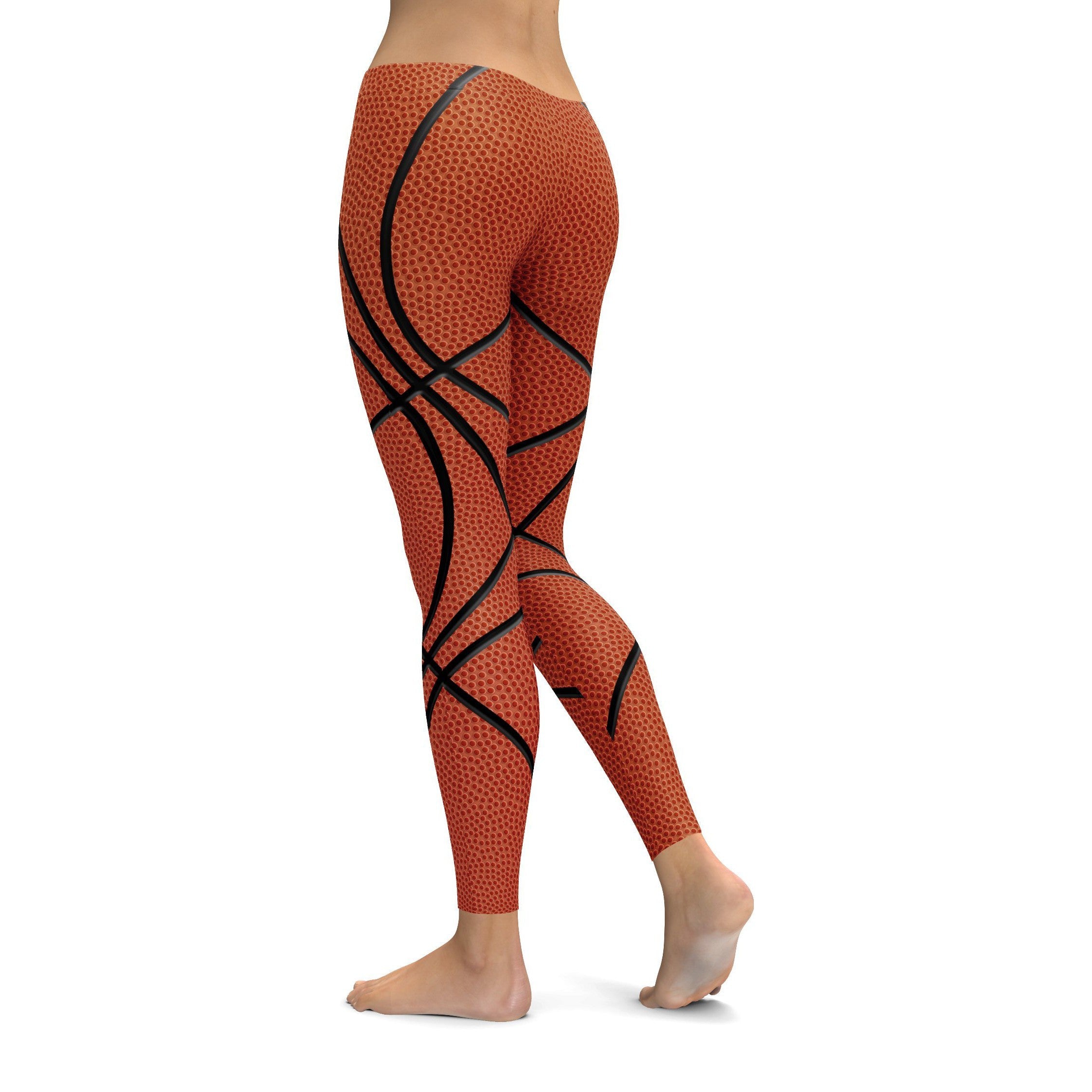 Womens Workout Yoga Basketball Leggings Dark Red/Black