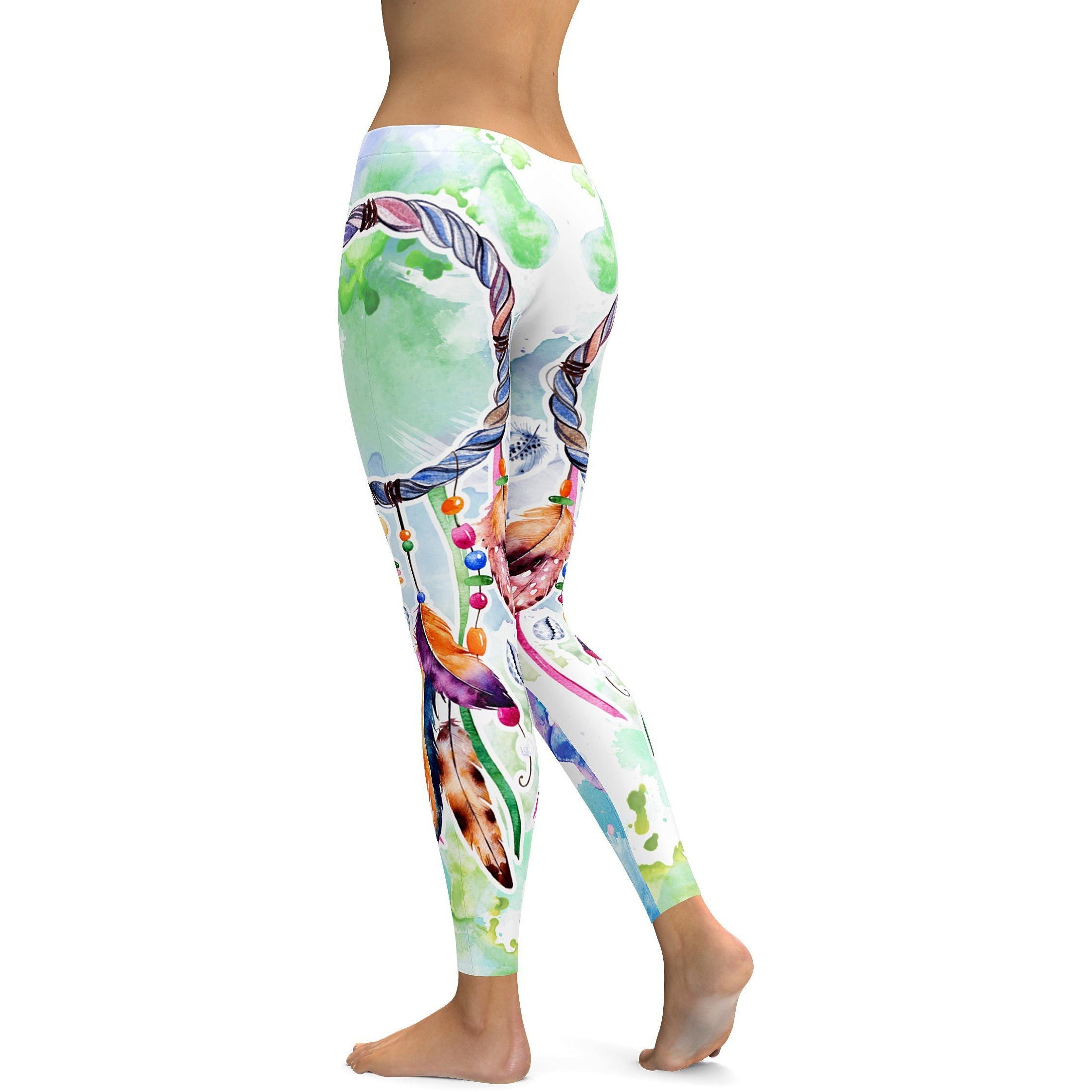 Watercolor Dreamcatcher Leggings - GearBunch Leggings / Yoga Pants