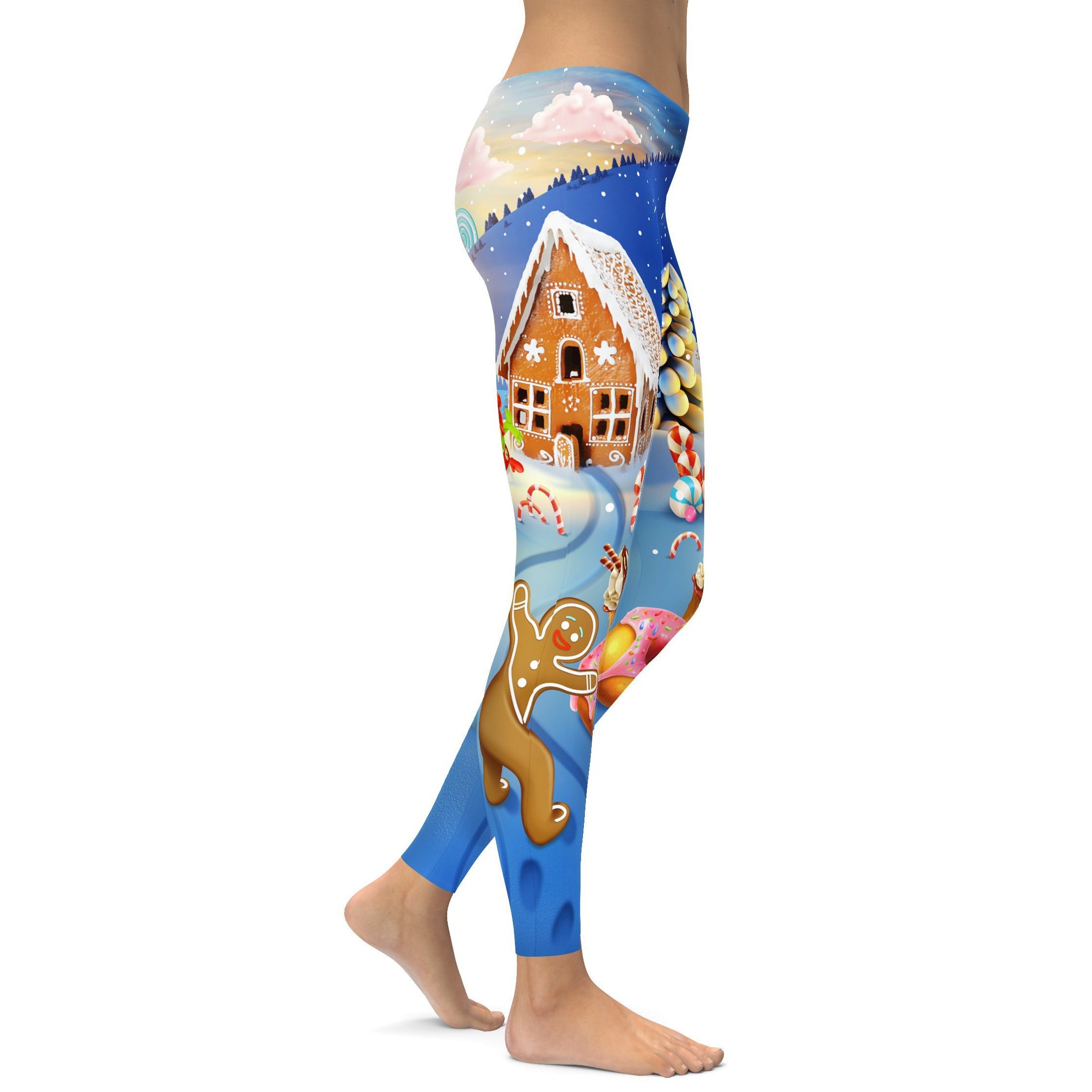 Gingerbread House Leggings - GearBunch Leggings / Yoga Pants