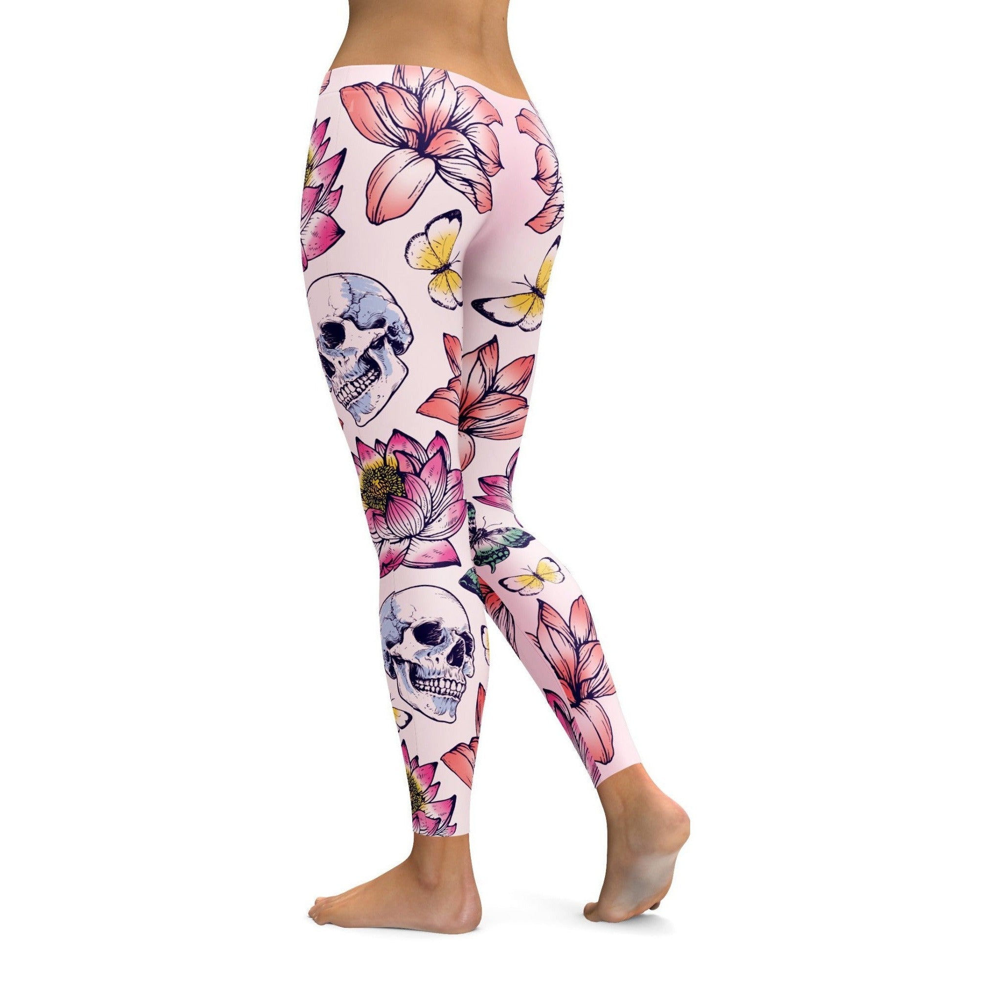 Skulls & Lotus Leggings | GearBunch