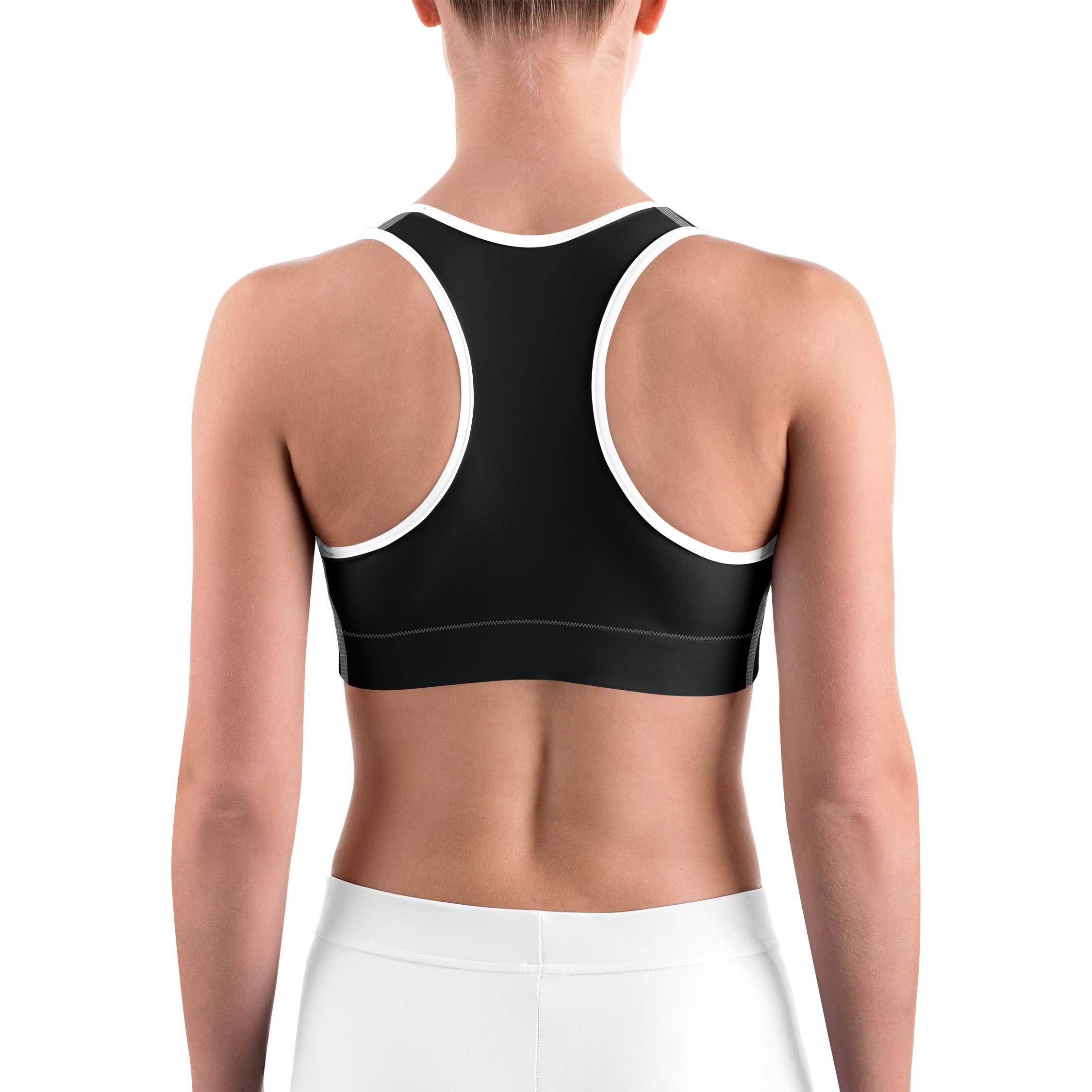 Solid Charcoal Grey Sports Bra