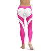 White Heart Shaped Pink Leggings - Gearbunch