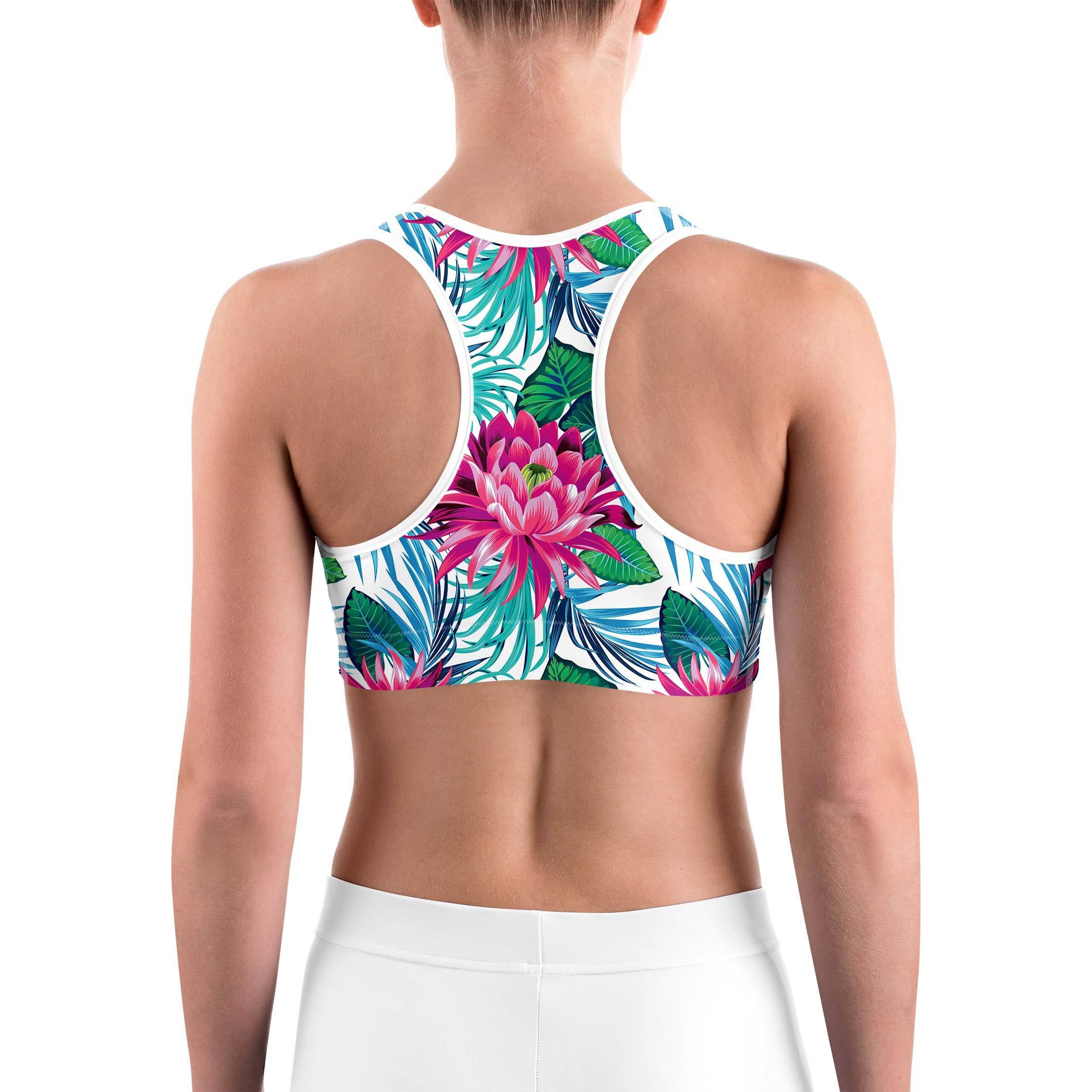 Tropical Flowers Sports bra