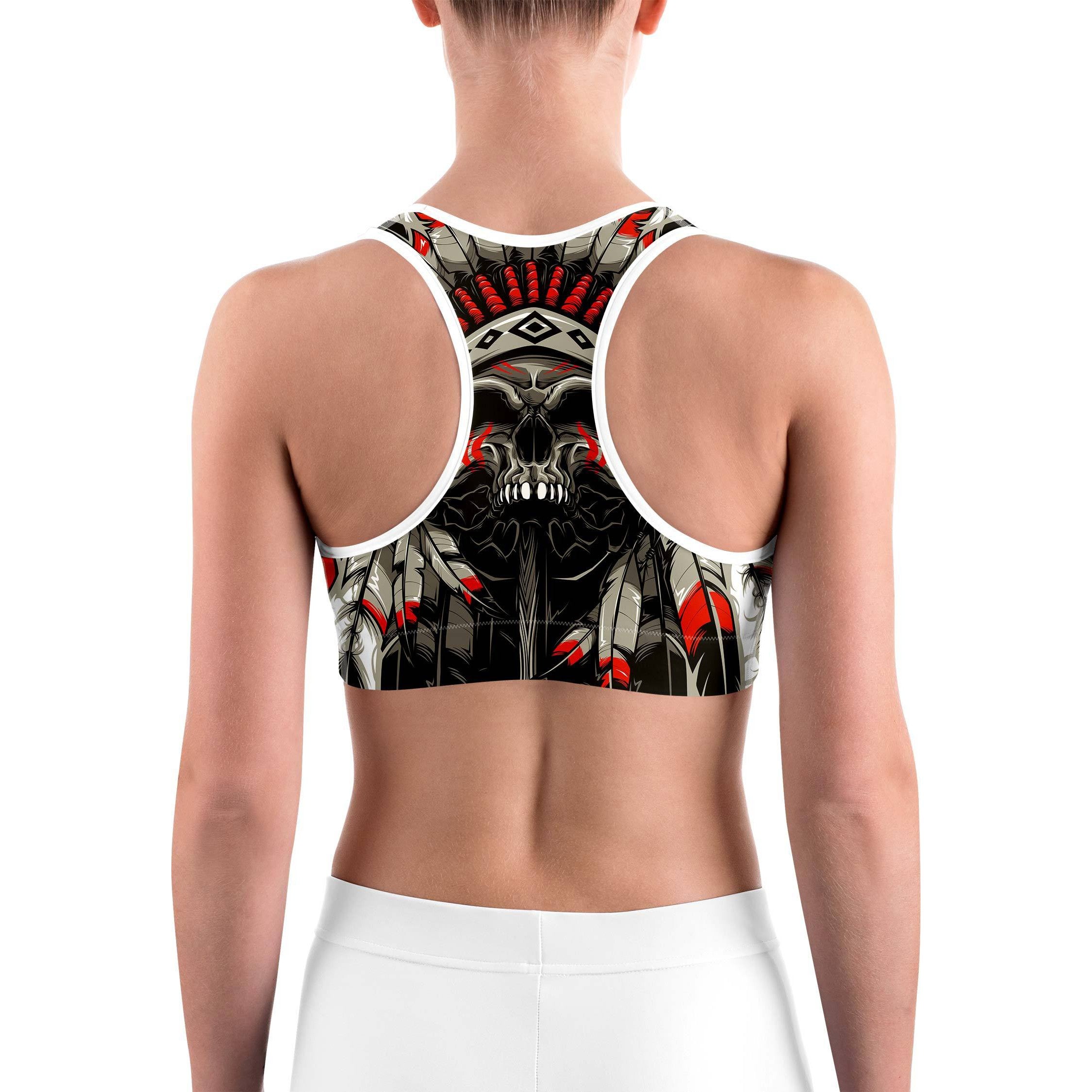 Native Chief Skull Sports bra